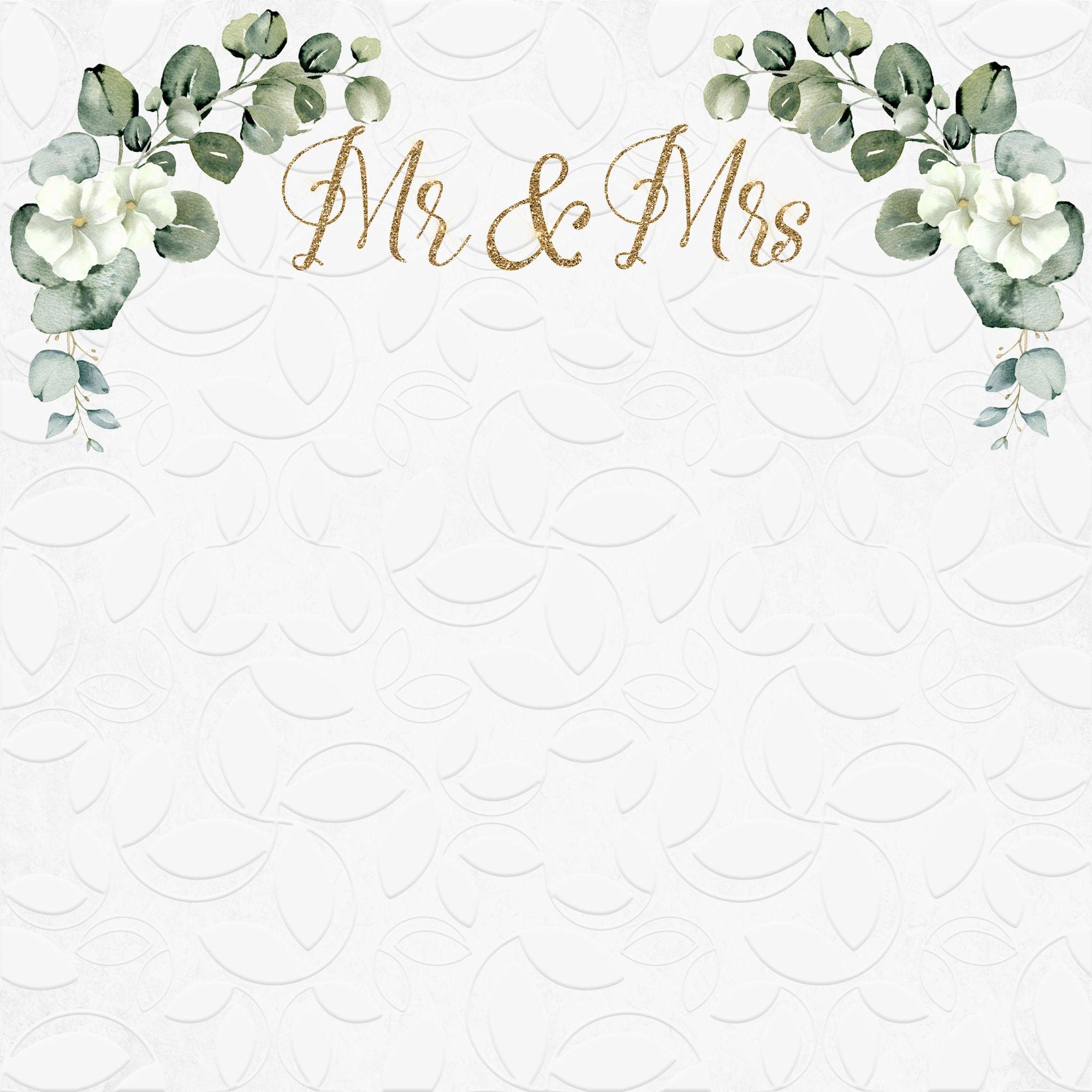 Love Always Collection Mr. & Mrs. 12 x 12 Double-Sided Scrapbook Paper by SSC Designs - Scrapbook Supply Companies