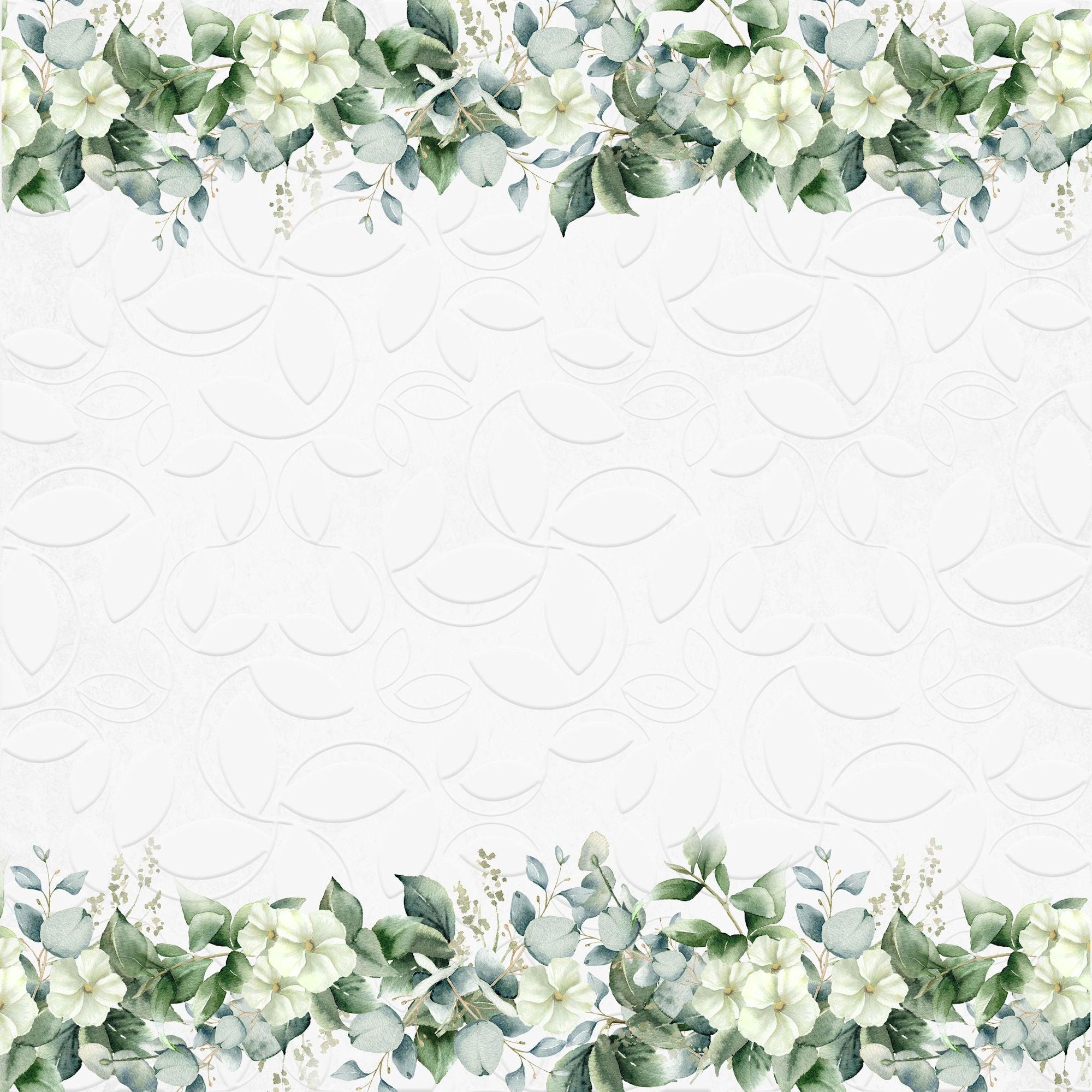 Love Always Collection White Wedding 12 x 12 Double-Sided Scrapbook Paper by SSC Designs - Scrapbook Supply Companies