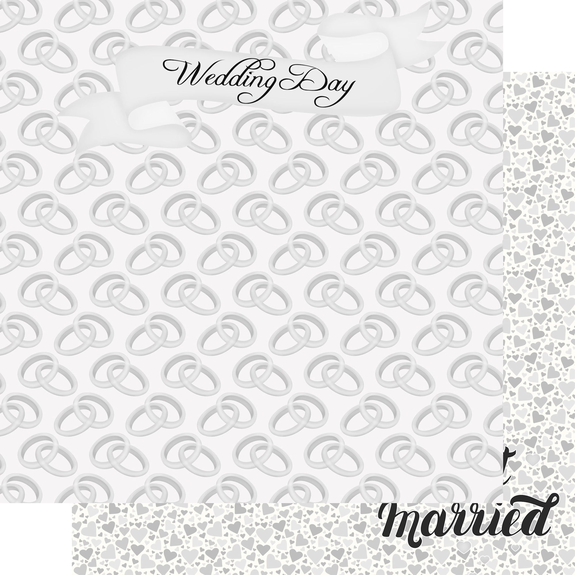 Lasting Love Collection Wedding Day 12 x 12 Double-Sided Scrapbook Paper by SSC Designs