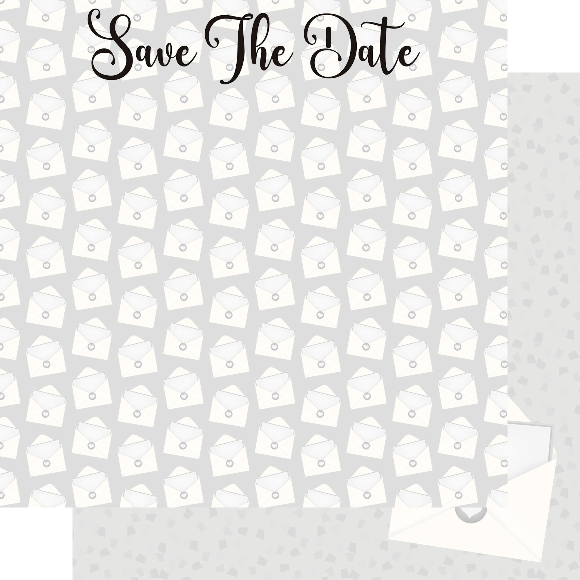 Lasting Love Collection Save The Date 12 x 12 Double-Sided Scrapbook Paper by SSC Designs