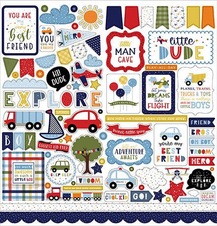 Little Dreamer Boy 12 x 12 Scrapbook Collection Kit by Echo Park Paper