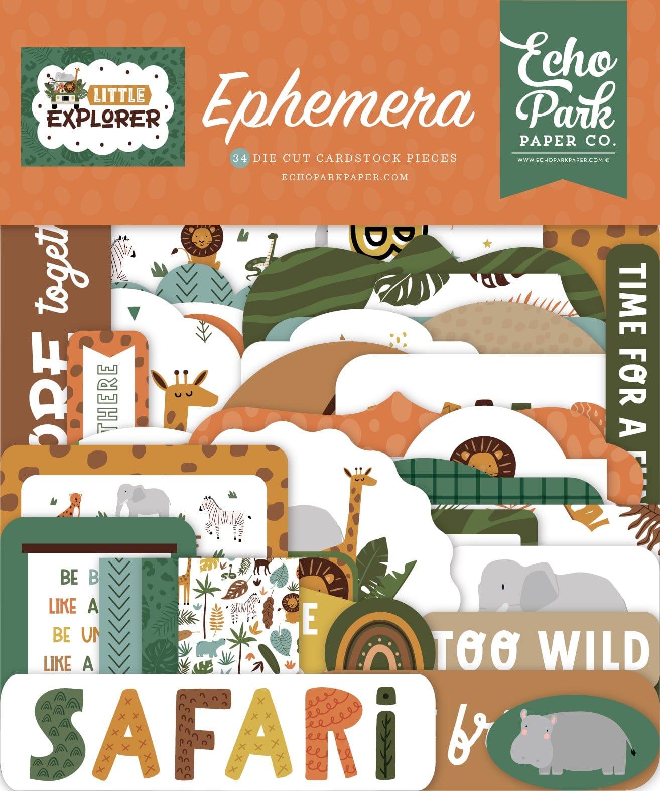 Little Explorer Collection 5 x 5 Scrapbook Ephemera by Echo Park Paper - Scrapbook Supply Companies