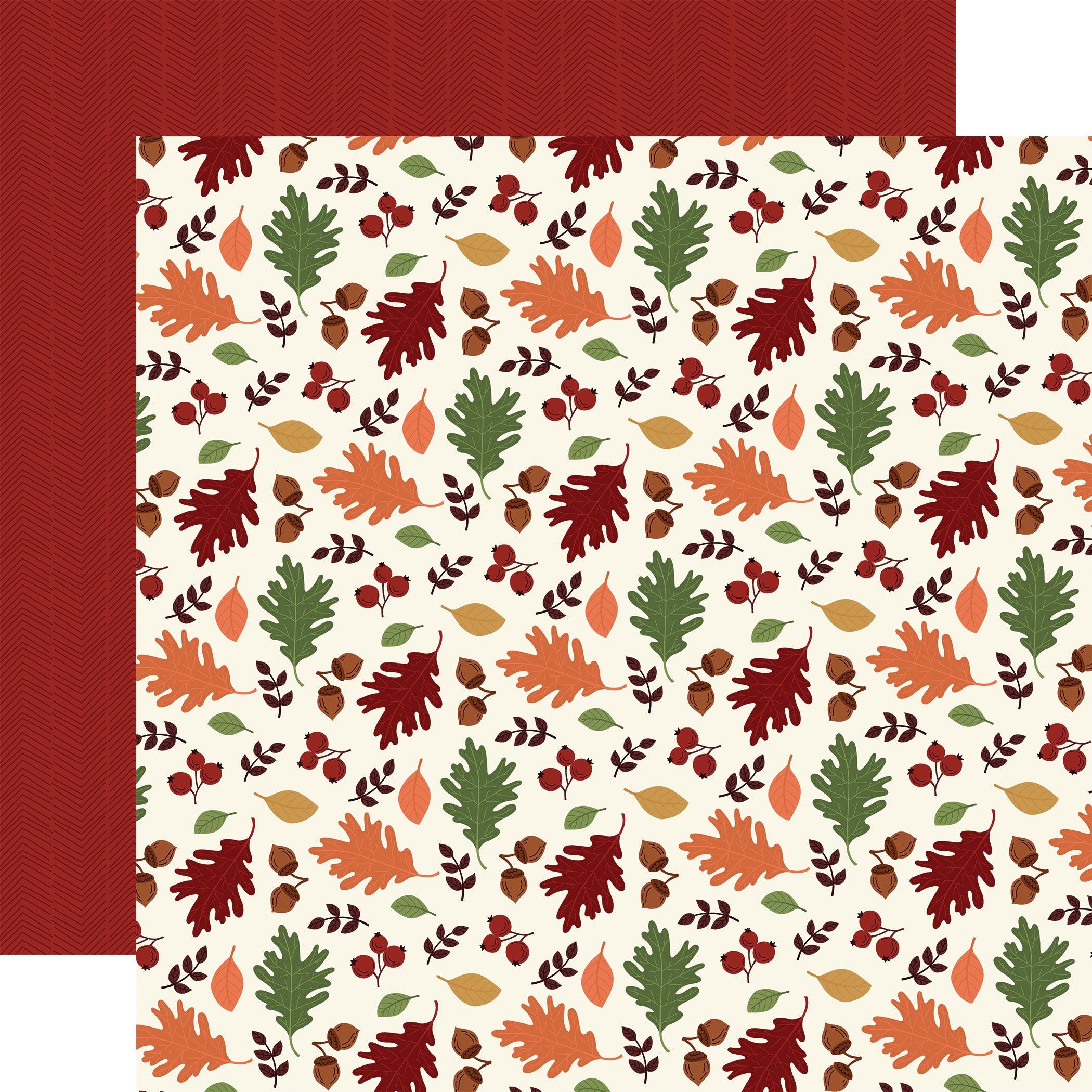 I Love Fall Collection Fall Is Here 12 x 12 Double-Sided Scrapbook Paper by Echo Park Paper
