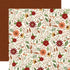 I Love Fall Collection Fall Flowers 12 x 12 Double-Sided Scrapbook Paper by Echo Park Paper