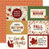 I Love Fall Collection 6x4 Journaling Cards 12 x 12 Double-Sided Scrapbook Paper by Echo Park Paper - Scrapbook Supply Companies