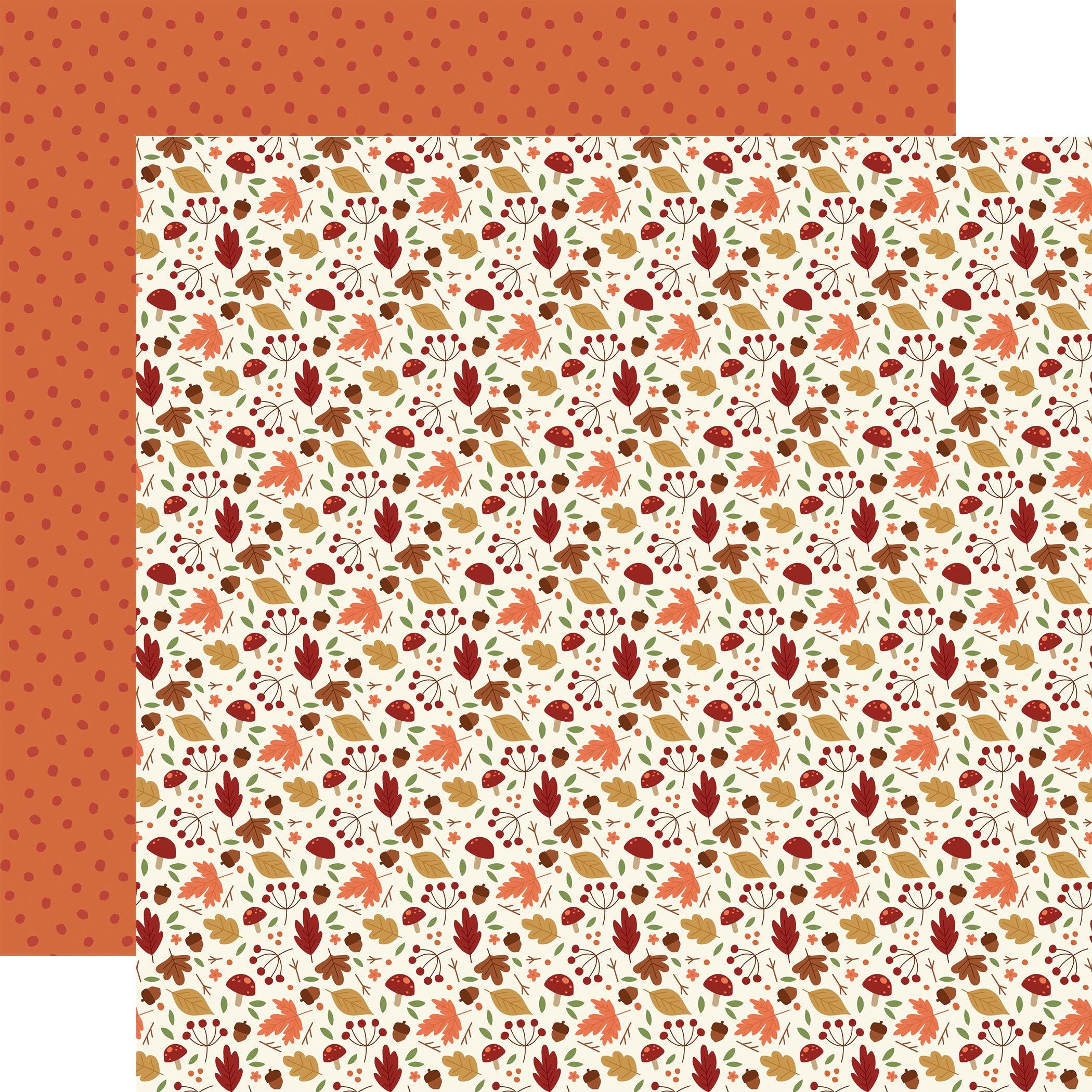 I Love Fall Collection Elements Of Fall 12 x 12 Double-Sided Scrapbook Paper by Echo Park Paper