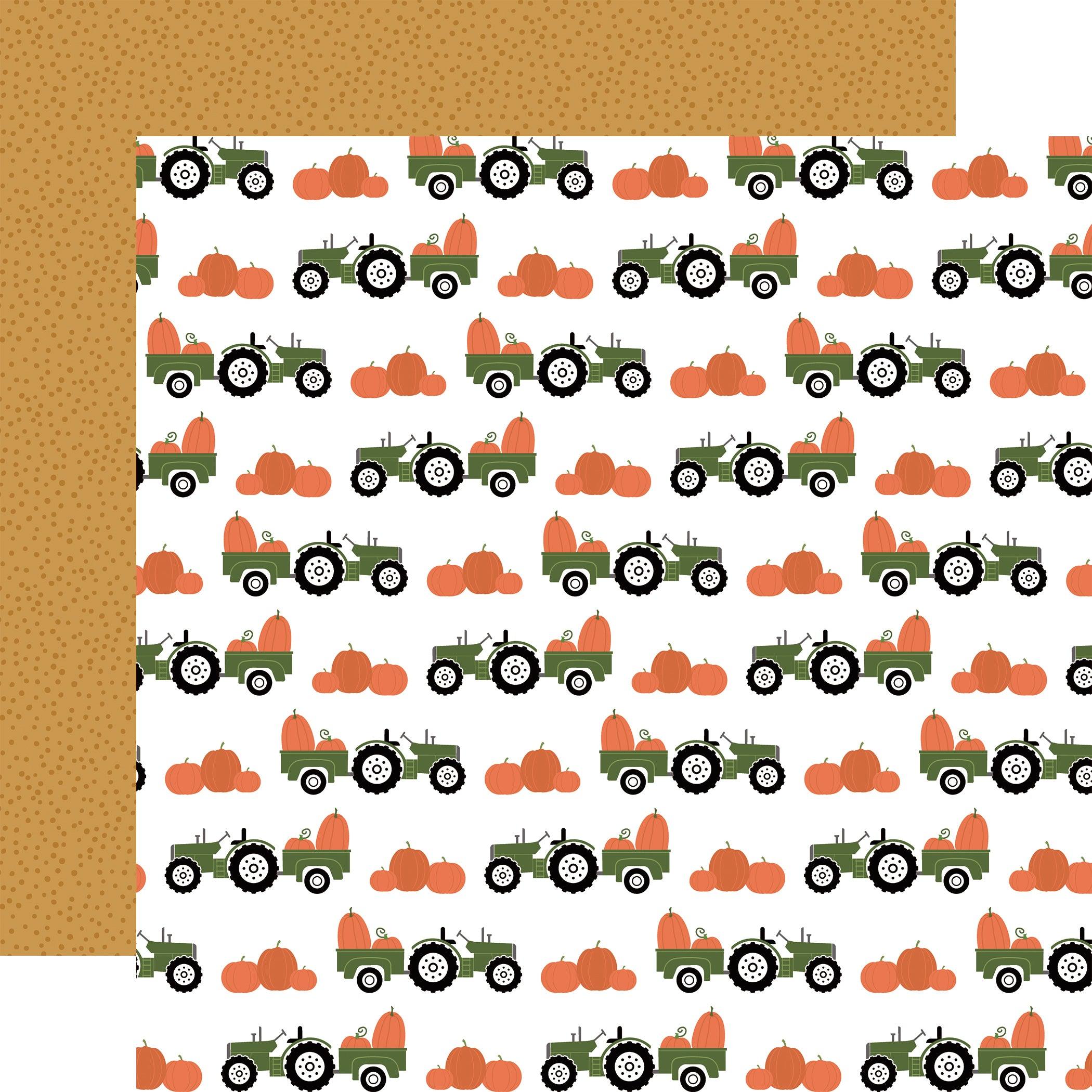 I Love Fall Collection Pumpkin Patch 12 x 12 Double-Sided Scrapbook Paper by Echo Park Paper - Scrapbook Supply Companies