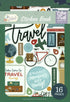 Let's Go Travel Collection 5 x 7 Scrapbook Sticker Book by Echo Park Paper-16 Pages