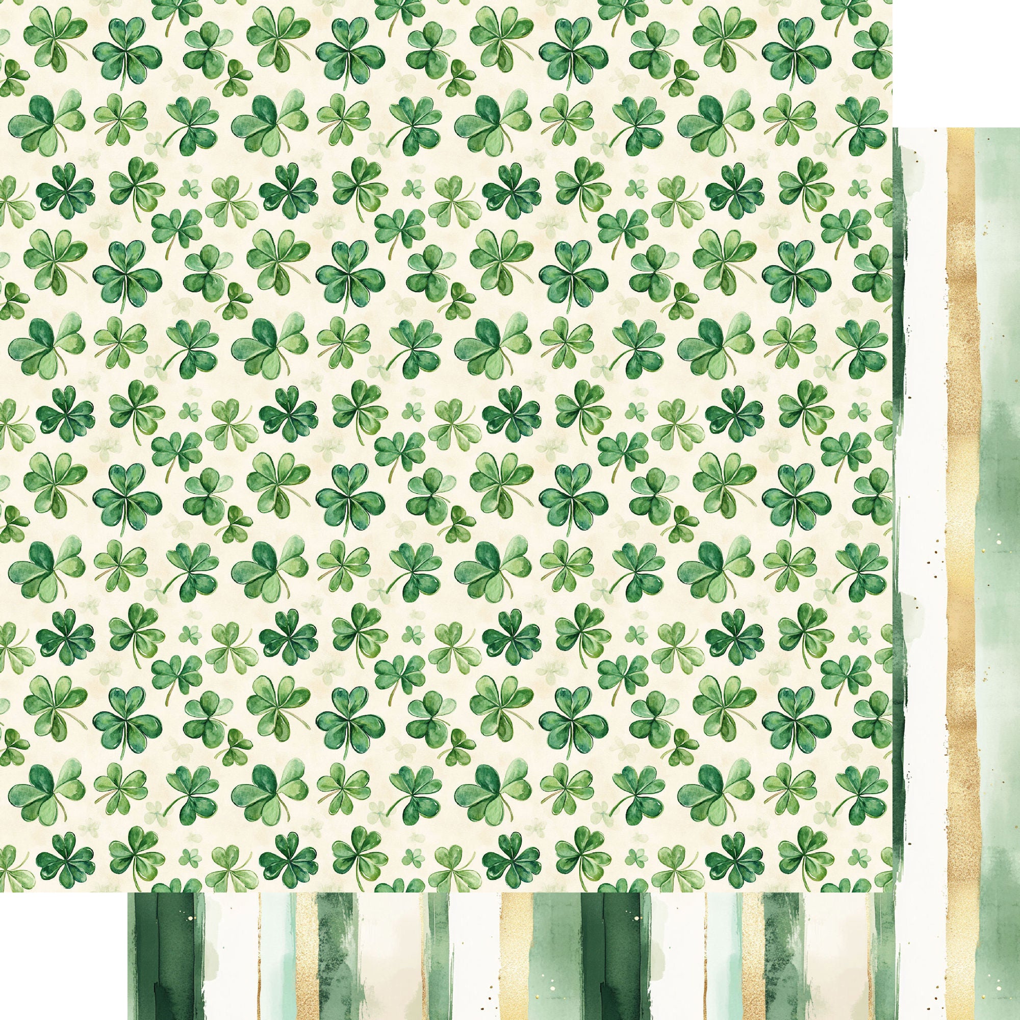Lucky Days Collection Irish Blessings 12 x 12 Double-Sided Scrapbook Paper by SSC Designs