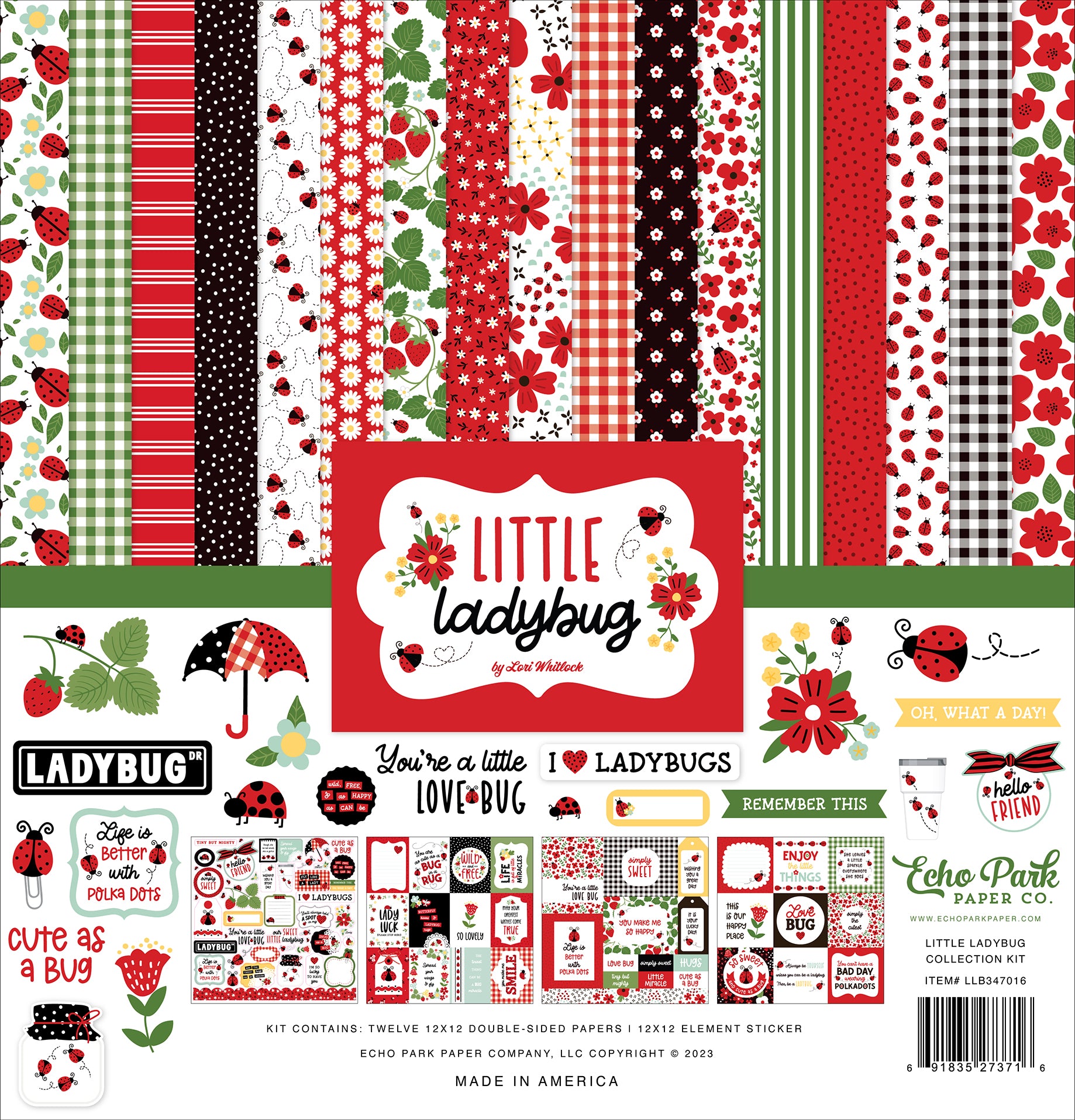 Little Ladybug Collection 12 x 12 Scrapbook Collection Kit by Echo Park Paper