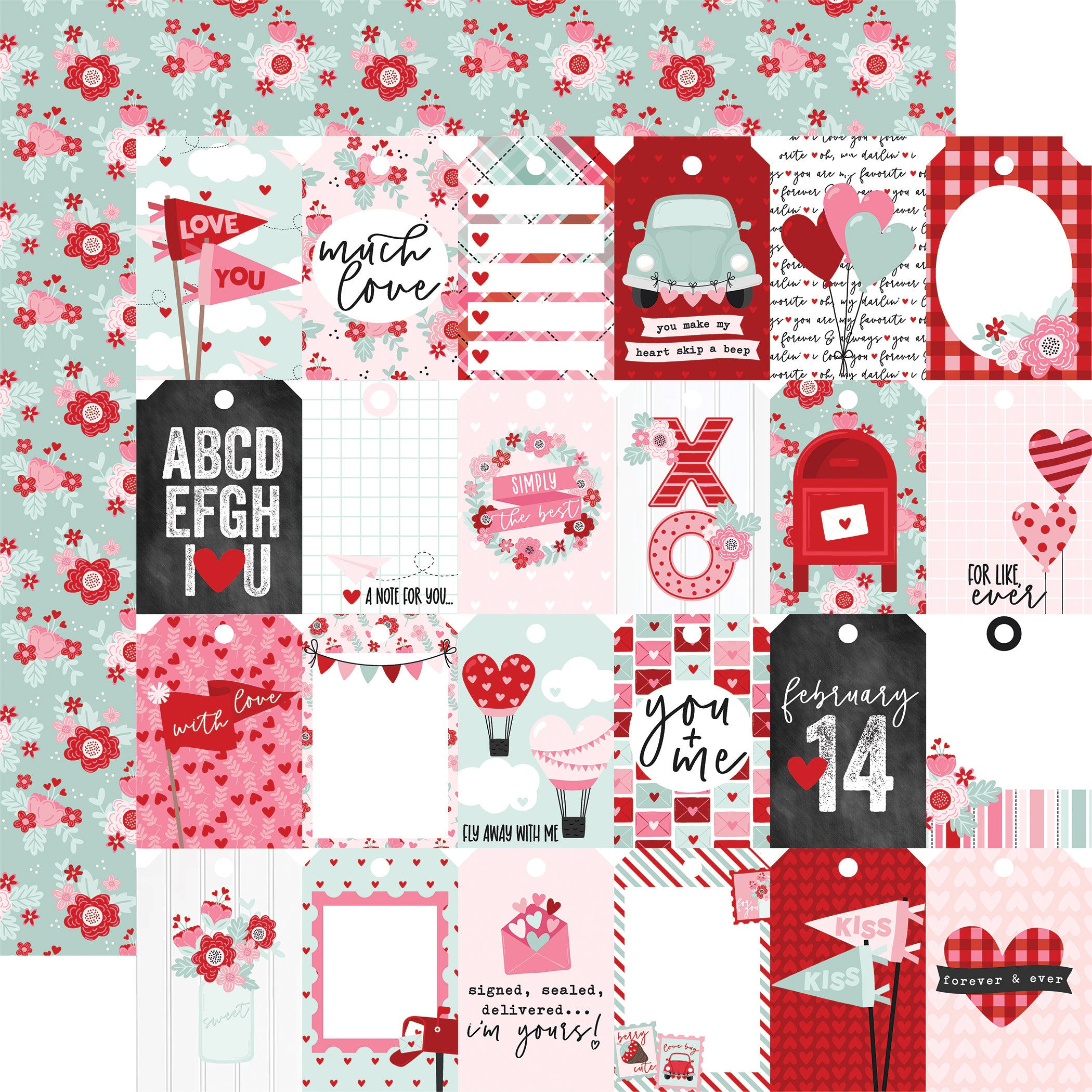 Love Notes 12 x 12 Scrapbook Collection Kit by Echo Park Paper - 13 Pieces