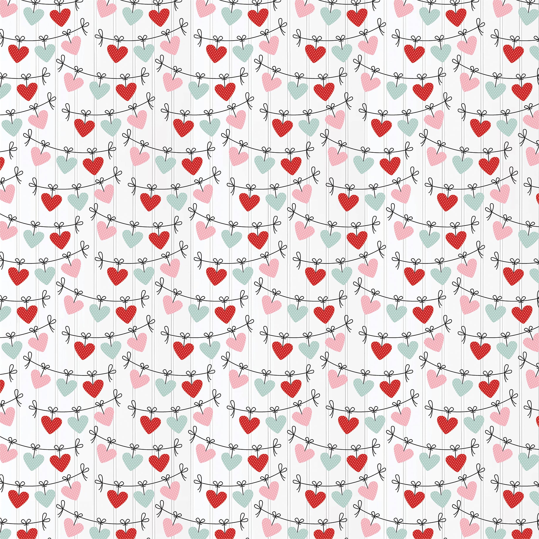 Love Notes Collection Hearts Full Of Love 12 x 12 Double-Sided Scrapbook Paper by Echo Park Paper