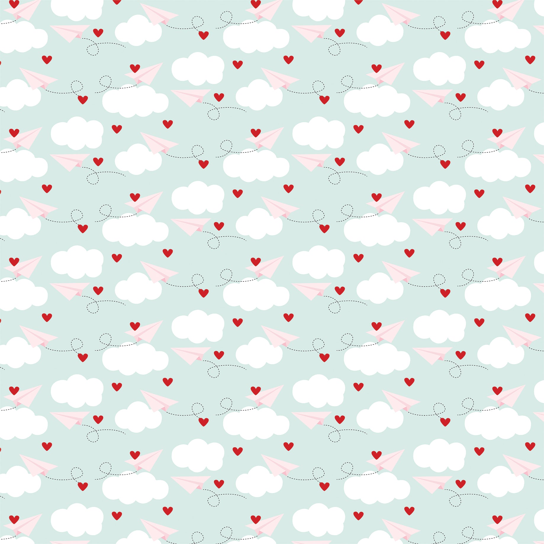 Love Notes Collection Sending My Love 12 x 12 Double-Sided Scrapbook Paper by Echo Park Paper