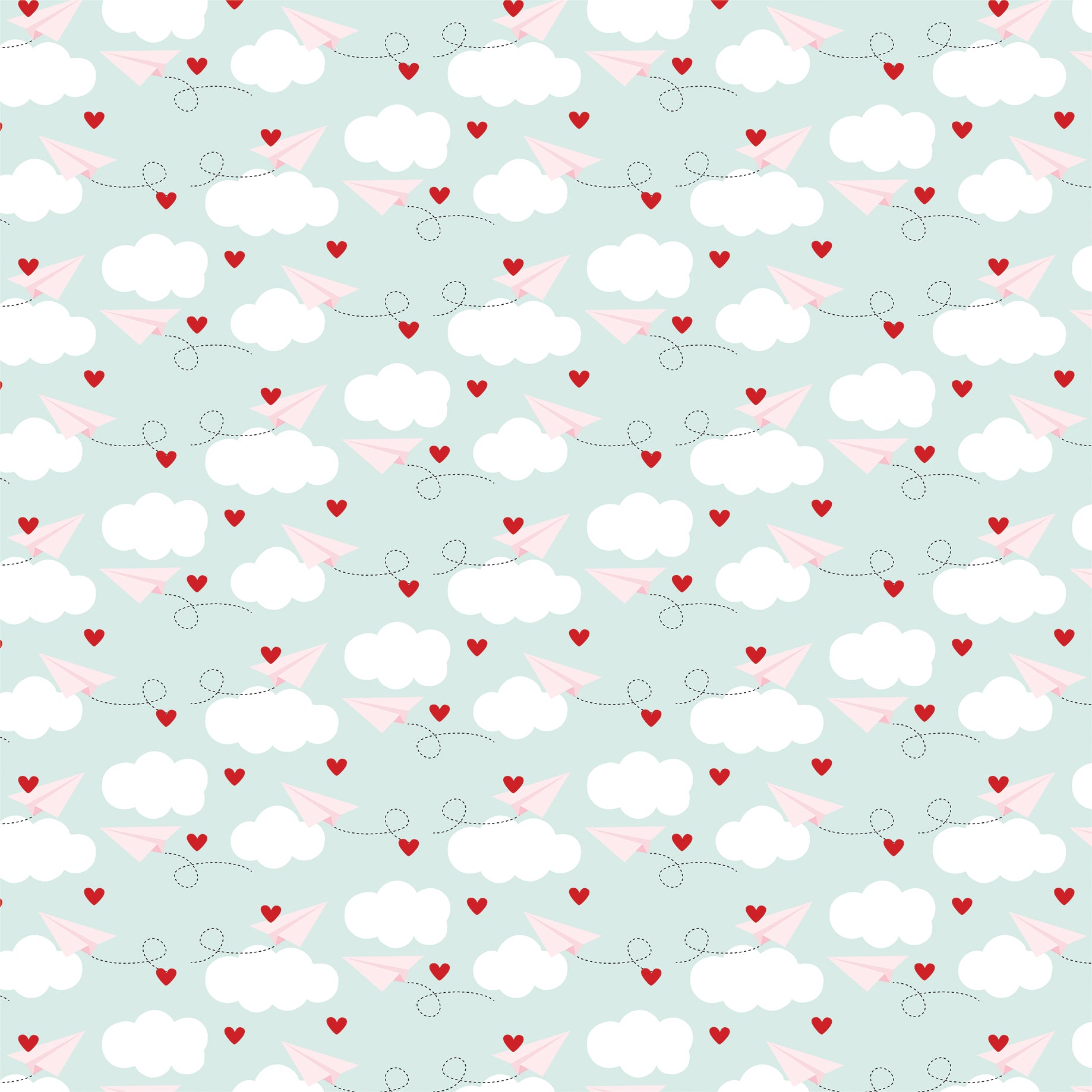 Love Notes Collection Sending My Love 12 x 12 Double-Sided Scrapbook Paper by Echo Park Paper