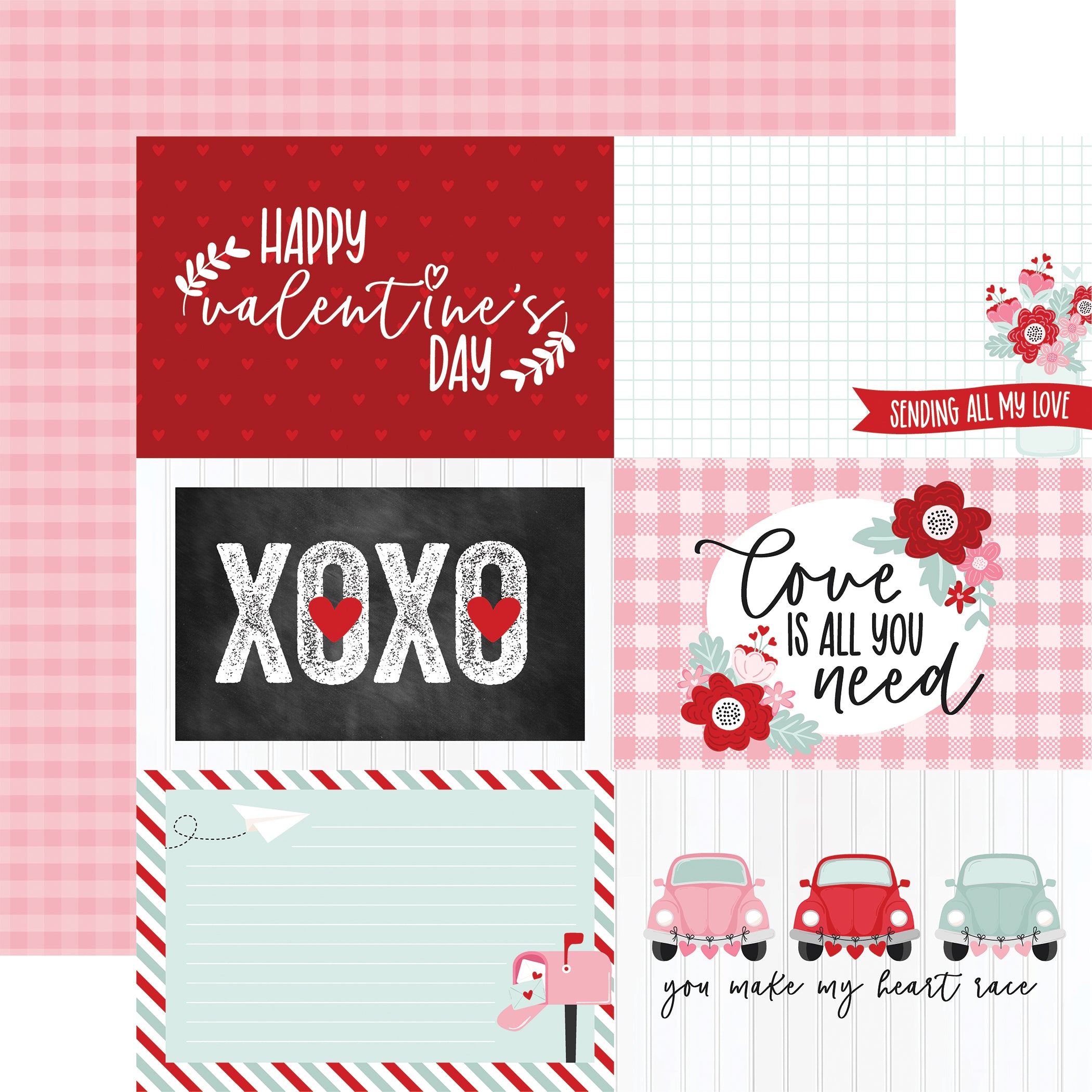 Love Notes Collection 6x4 Journaling Cards 12 x 12 Double-Sided Scrapbook Paper by Echo Park Paper