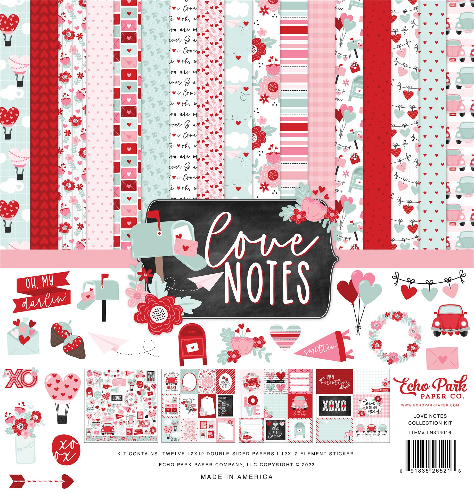 Love Notes Collection 12 x 12 Scrapbook Collection Kit by Echo Park Paper