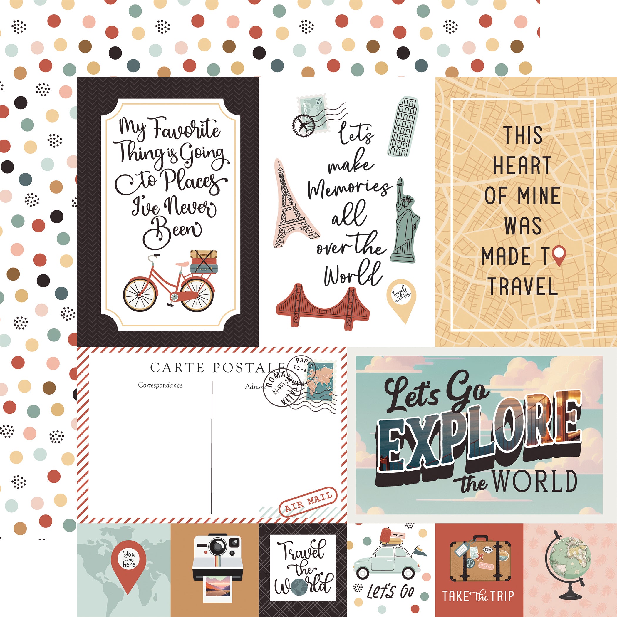 Let's Take the Trip Collection 12x12 Scrapbook Collection Kit by Echo Park Paper
