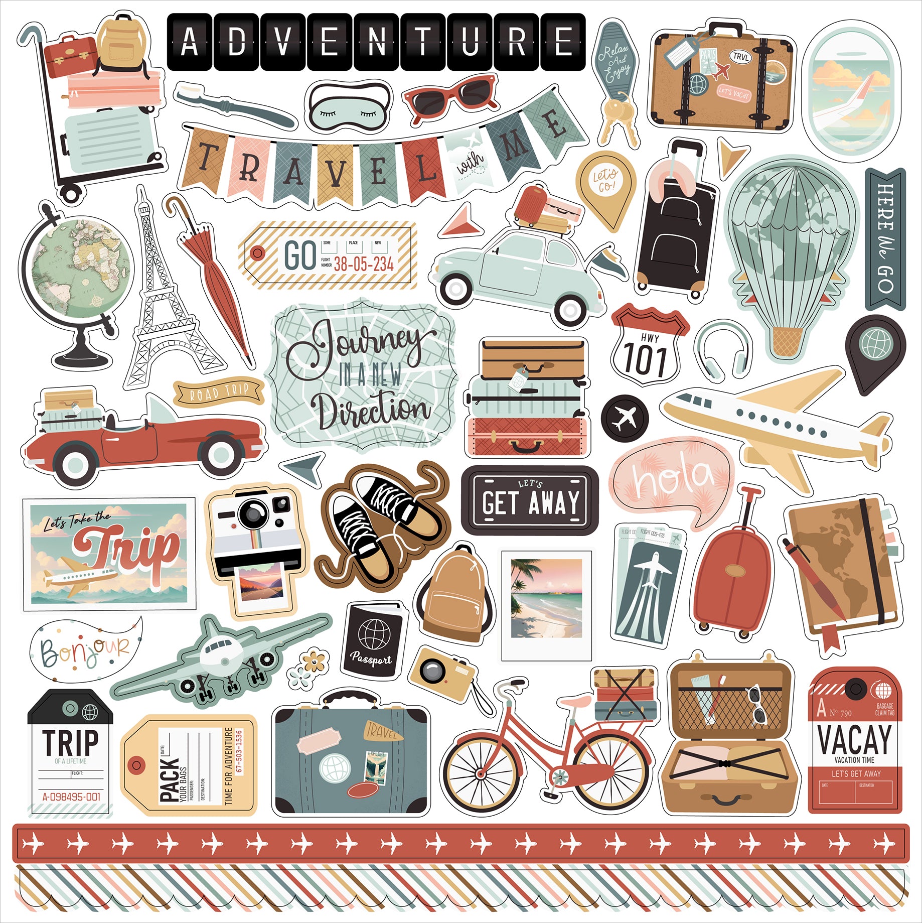 Let's Take the Trip Collection 12x12 Scrapbook Collection Kit by Echo Park Paper