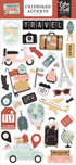 Let's Take the Trip Collection 6x12 Scrapbook Chipboard Accents by Echo Park Paper
