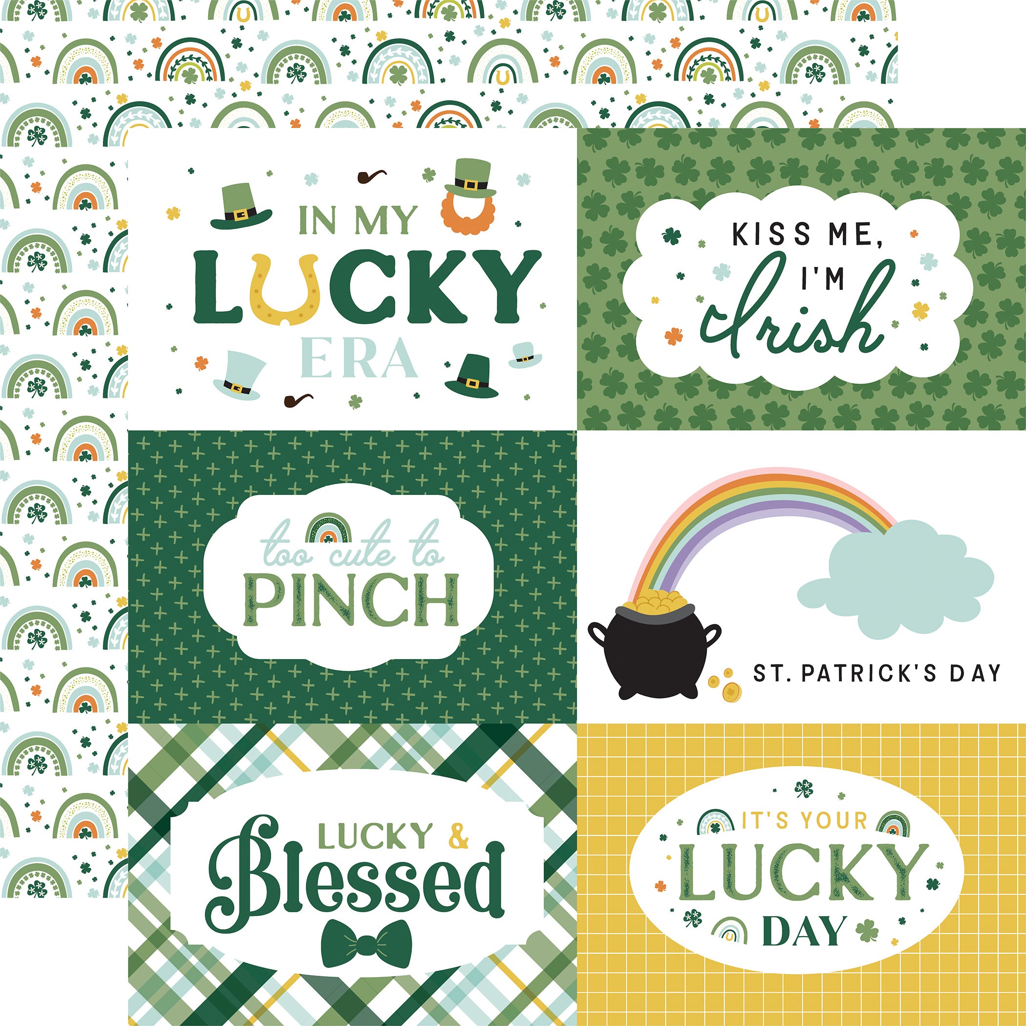 Lucky Charm Scrapbook Paper & Sticker Collection Kit by Echo Park Paper - 13 Pieces