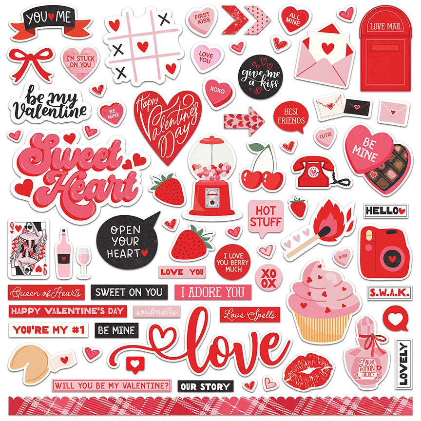 Love Notes Valentine Collection 12 x 12 Scrapbook Collection Kit by Photo Play Paper
