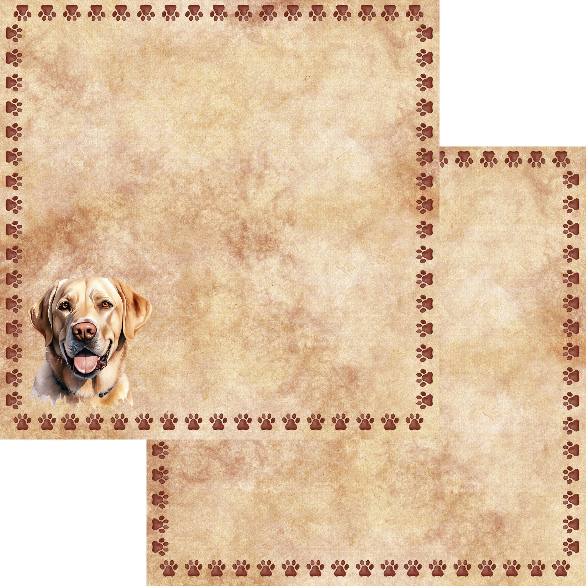 Dog Breeds Collection Labrador Retriever 12 x 12 Double-Sided Scrapbook Paper by SSC Designs
