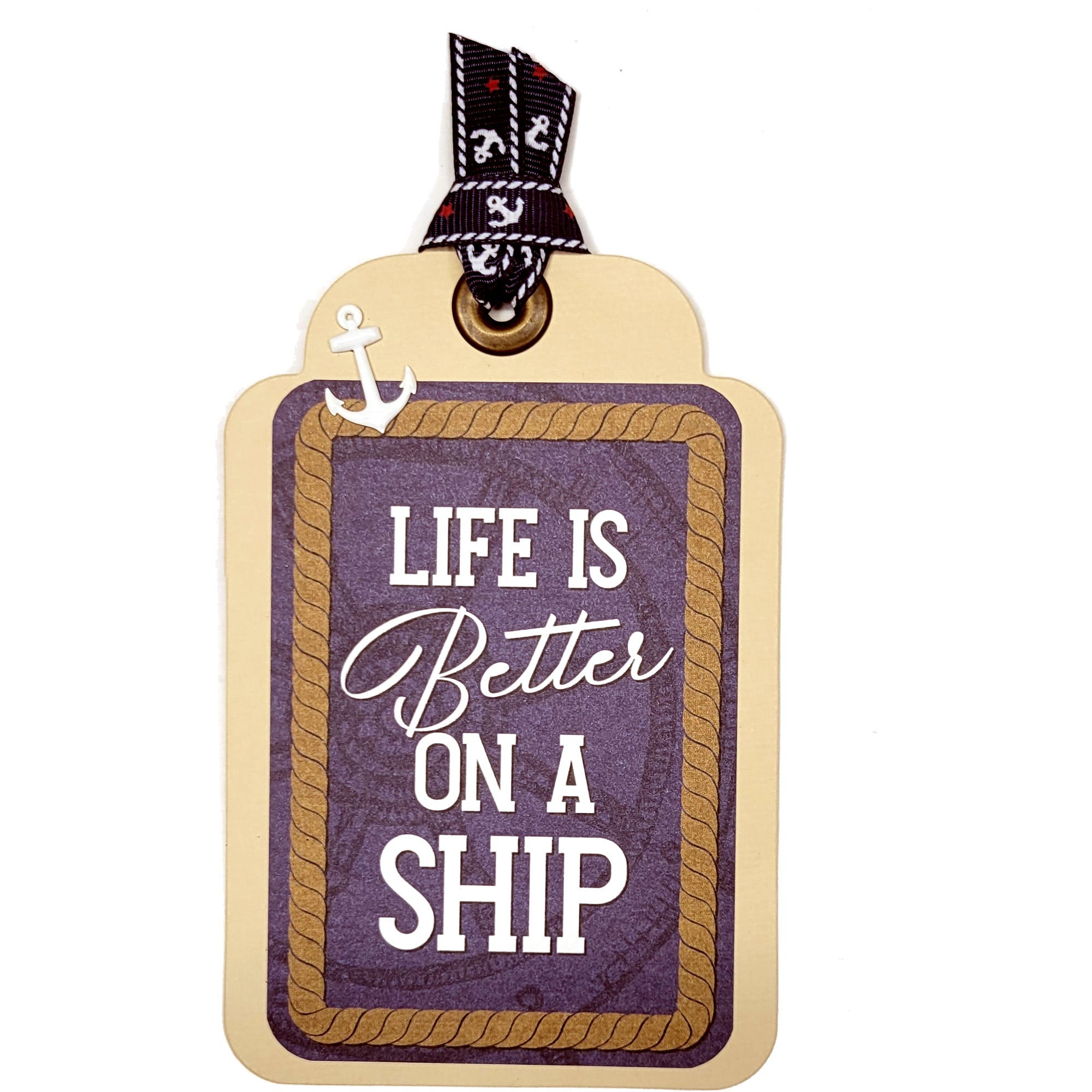 Terrific Tags Collection Life Is Better On A Ship 3x5 Scrapbook Tag Embellishment by SSC Designs