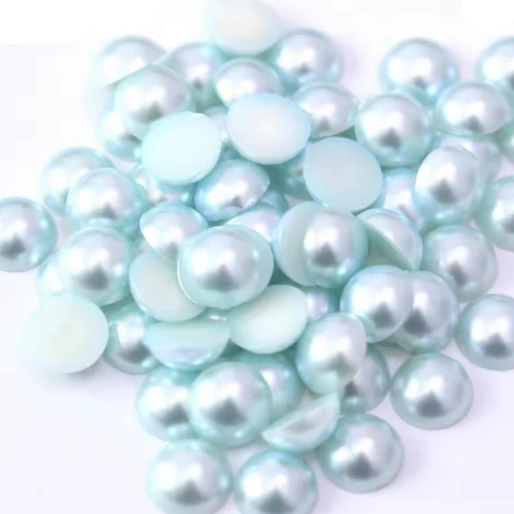 Soft Baby Blue 6mm Flatback Pearls by SSC Designs - 100/Package
