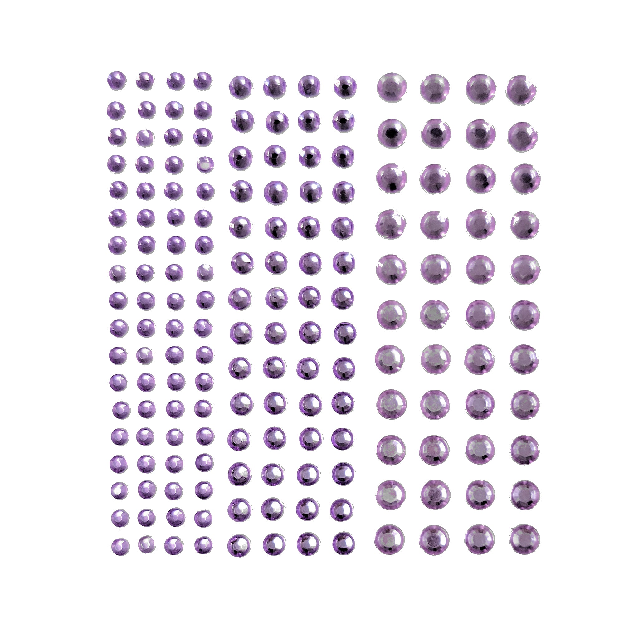 Basically Bling Collection 3, 4 & 5 mm Lilac Gem Scrapbook Embellishments by SSC Designs - 172 Pieces