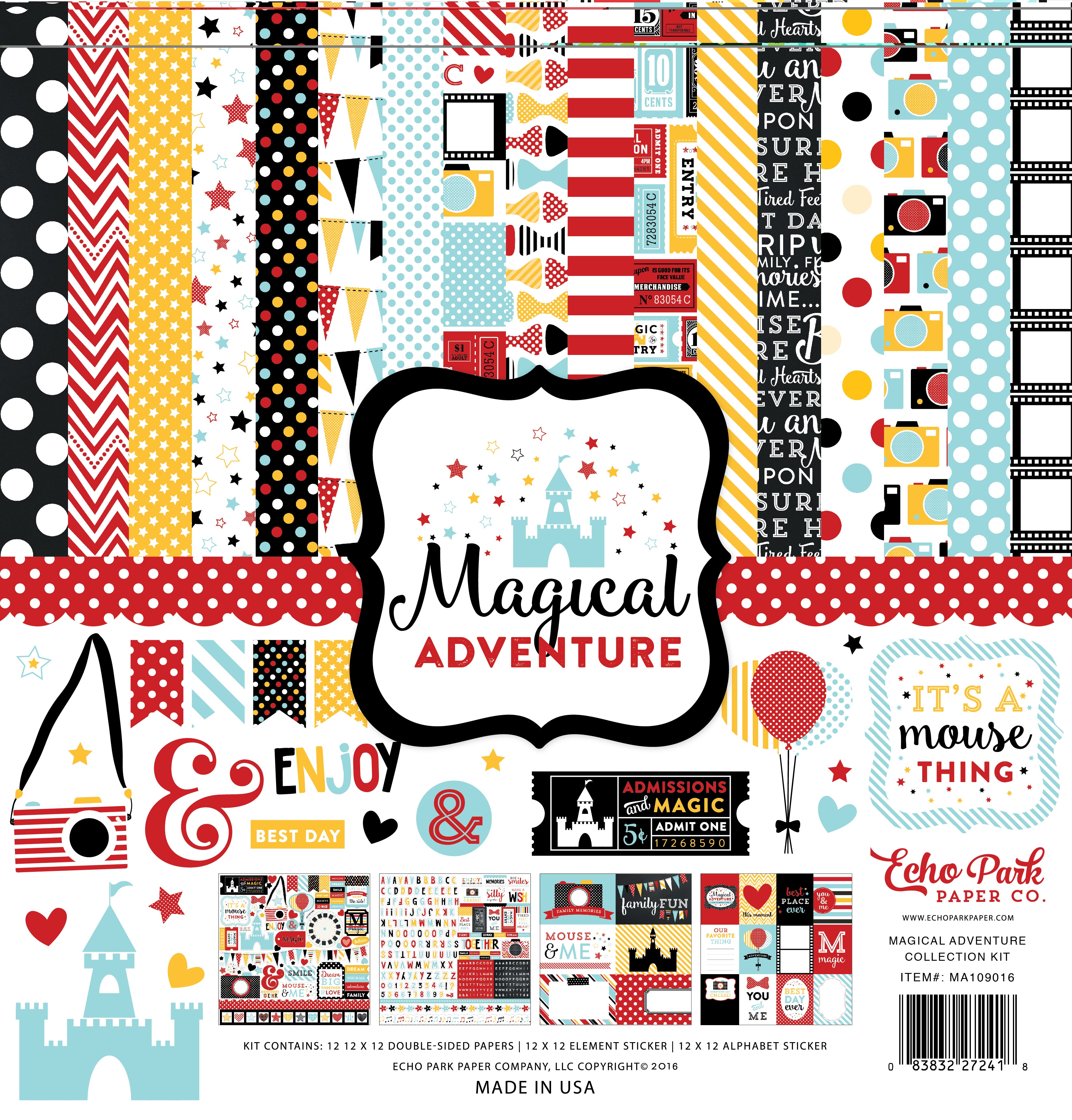 Magical Adventure Scrapbook Paper & Sticker Collection Kit by Echo Park Paper - 13 Pieces