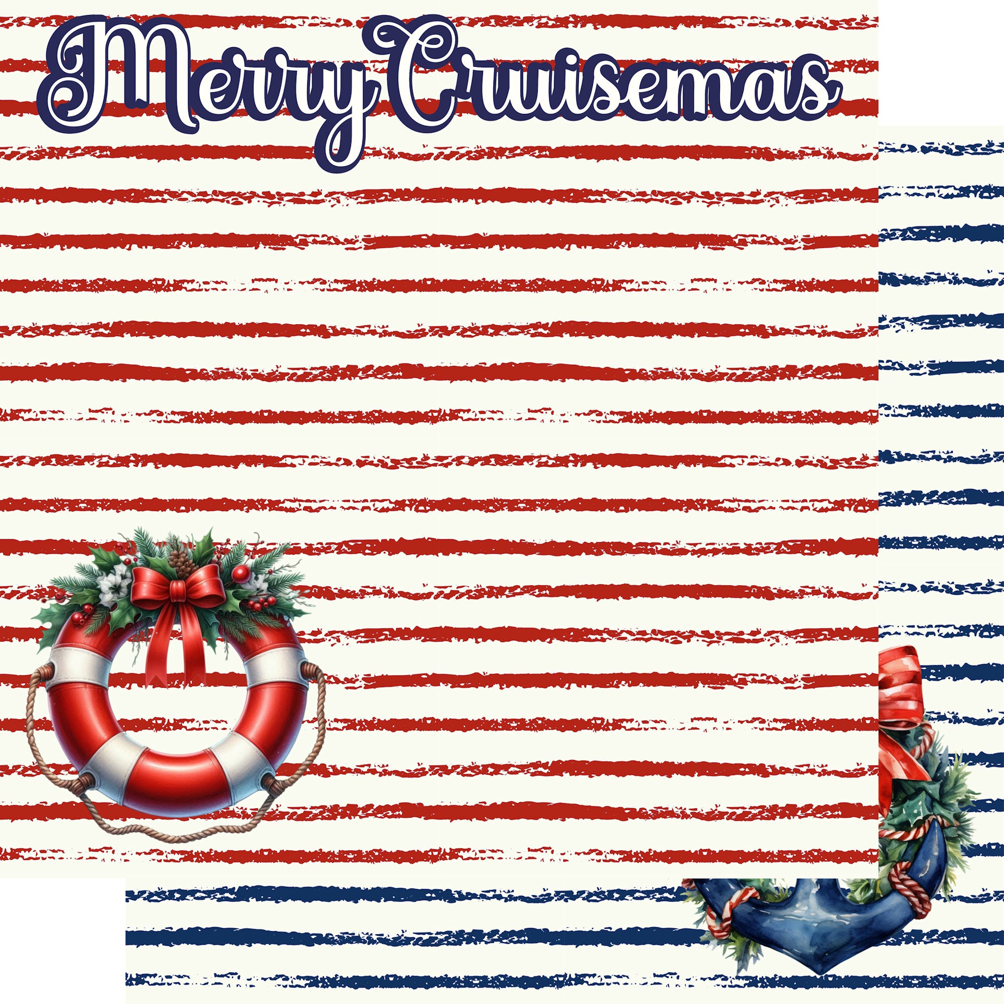 Merry Cruisemas Collection Merry Cruisemas 12 x 12 Double-Sided Scrapbook Paper by SSC Designs