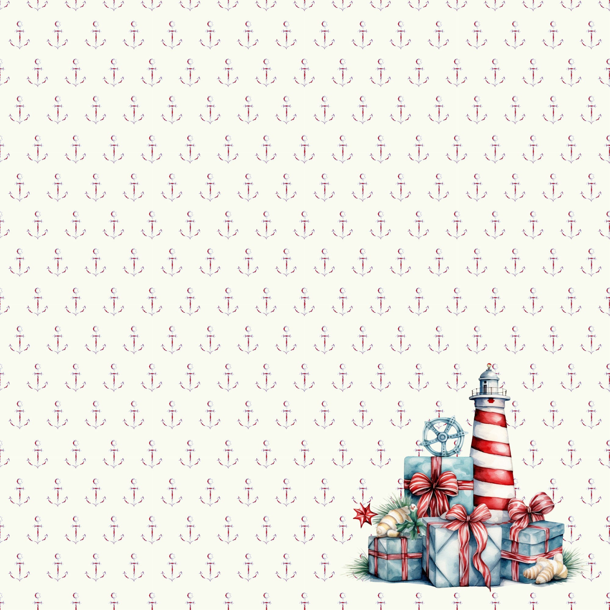 Merry Cruisemas Collection Santa Cruise 12 x 12 Double-Sided Scrapbook Paper by SSC Designs