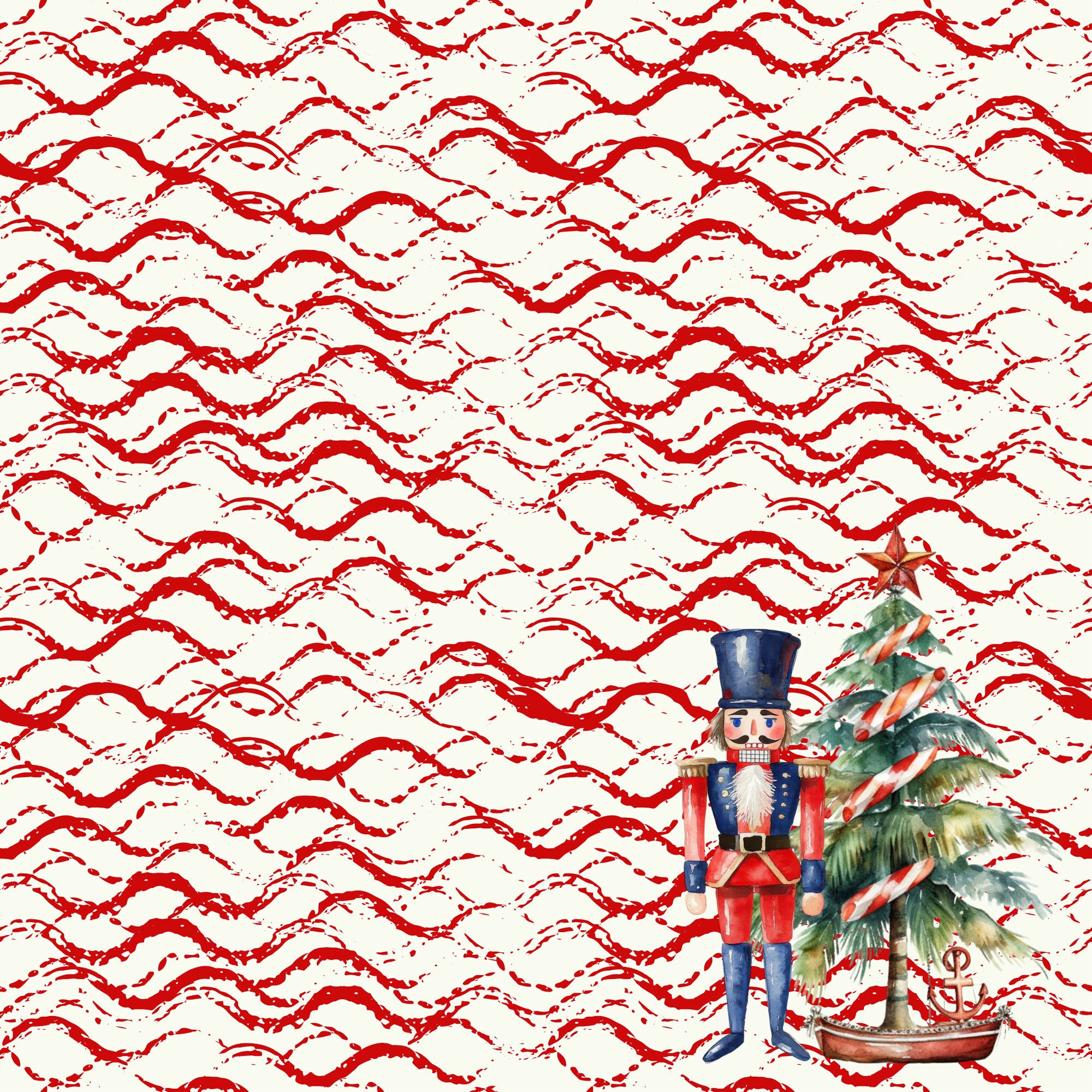 Merry Cruisemas Collection Nutcracker 12 x 12 Double-Sided Scrapbook Paper by SSC Designs