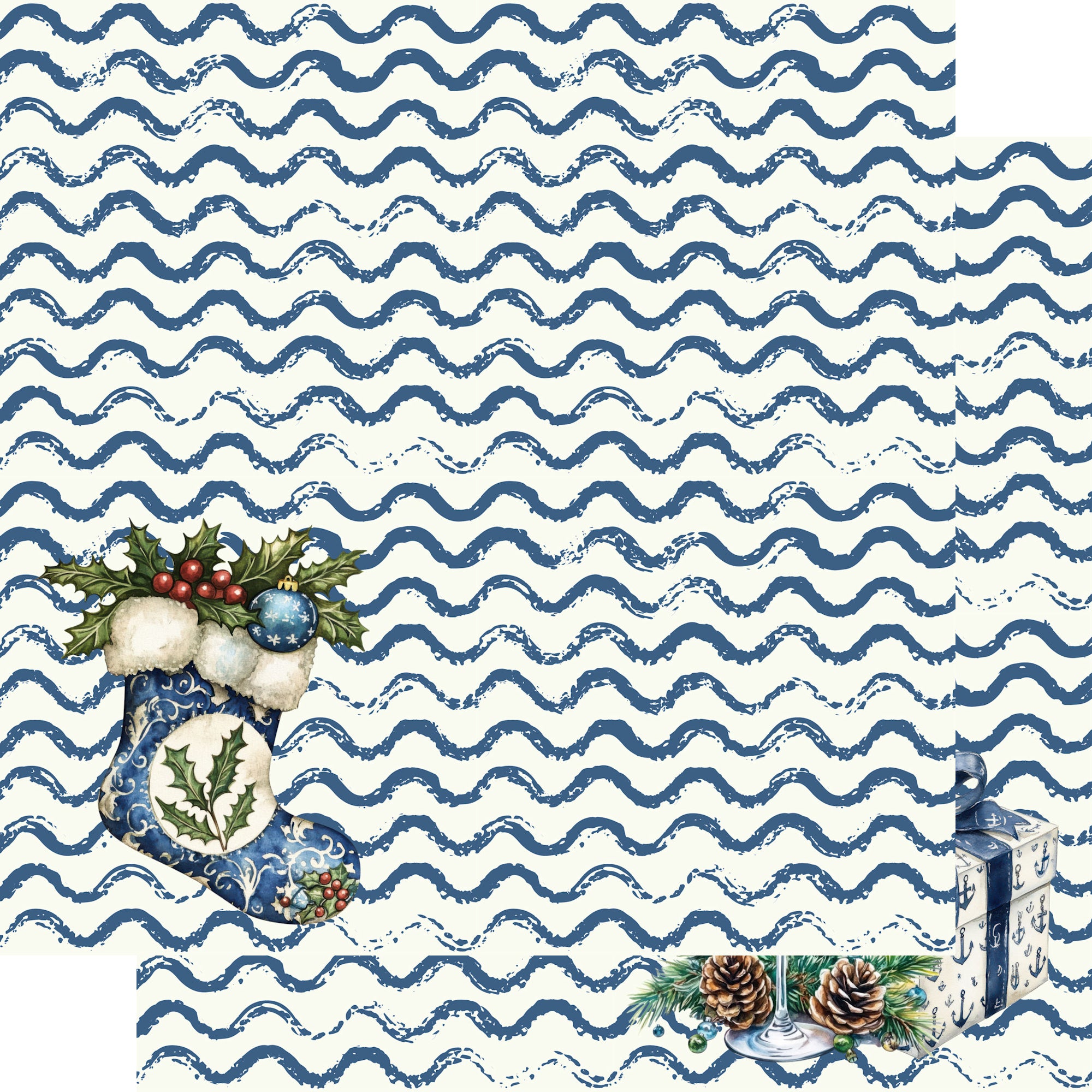 Merry Cruisemas Collection Celebrations 12 x 12 Double-Sided Scrapbook Paper by SSC Designs