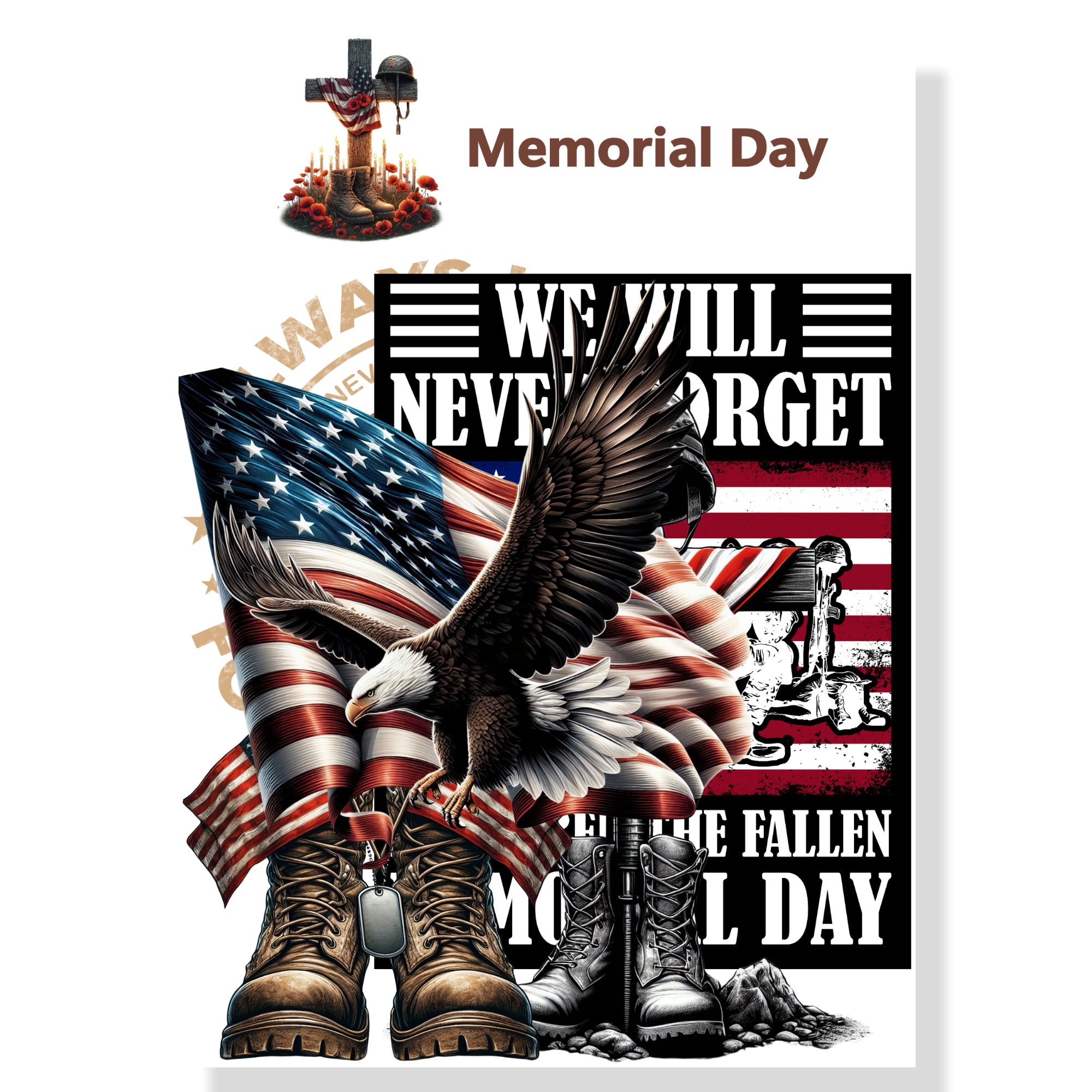 Memorial Day Collection Laser Cut Scrapbook Ephemera Embellishments by SSC Designs