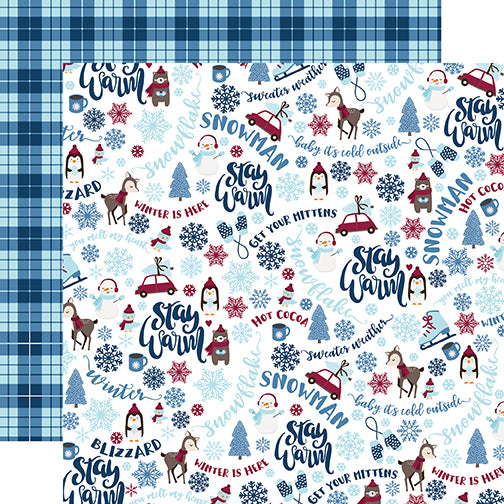 My Favorite Winter Collection Stay Warm 12 x 12 Double-Sided Scrapbook Paper by Echo Park Paper