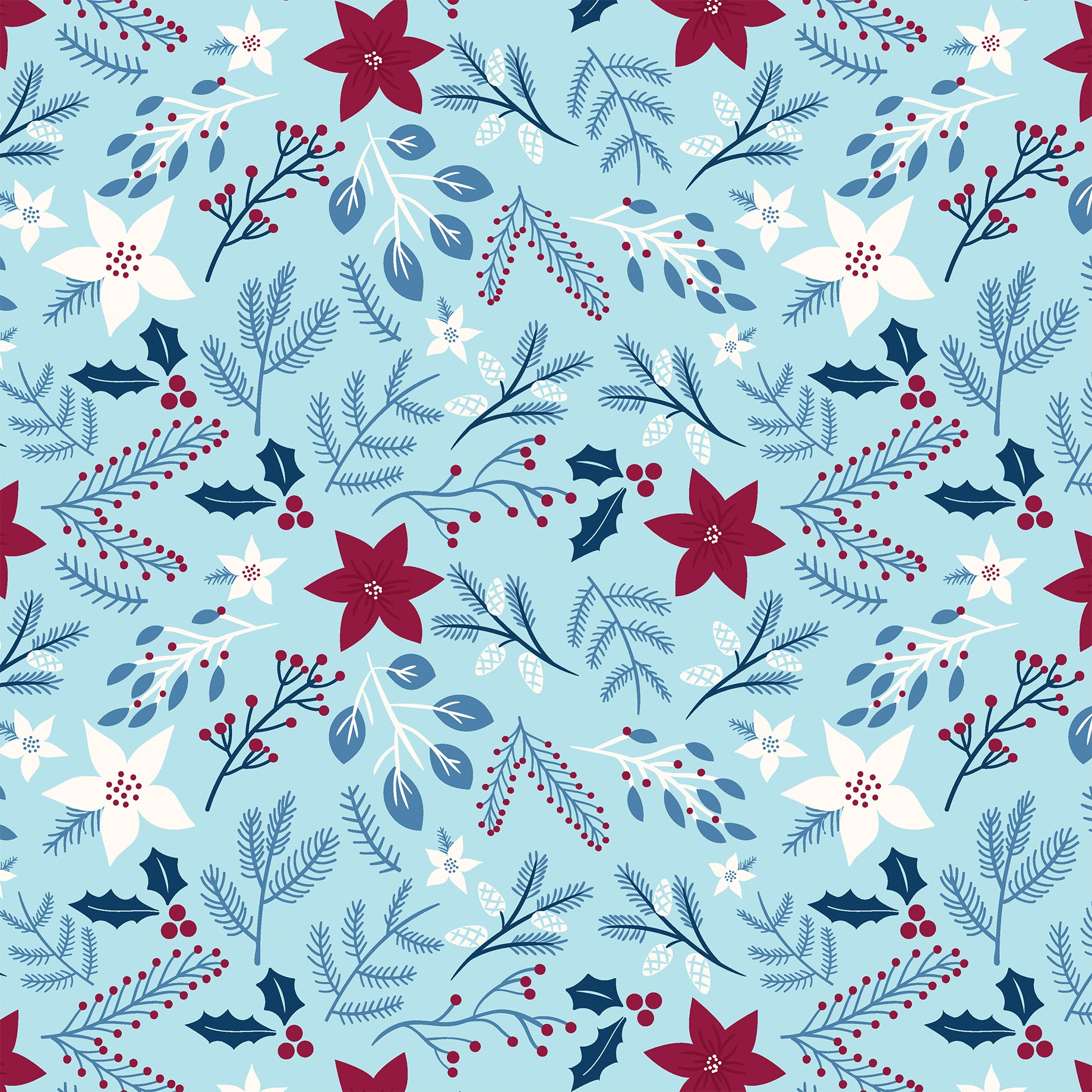 My Favorite Winter Collection Winter Floral 12 x 12 Double-Sided Scrapbook Paper by Echo Park Paper