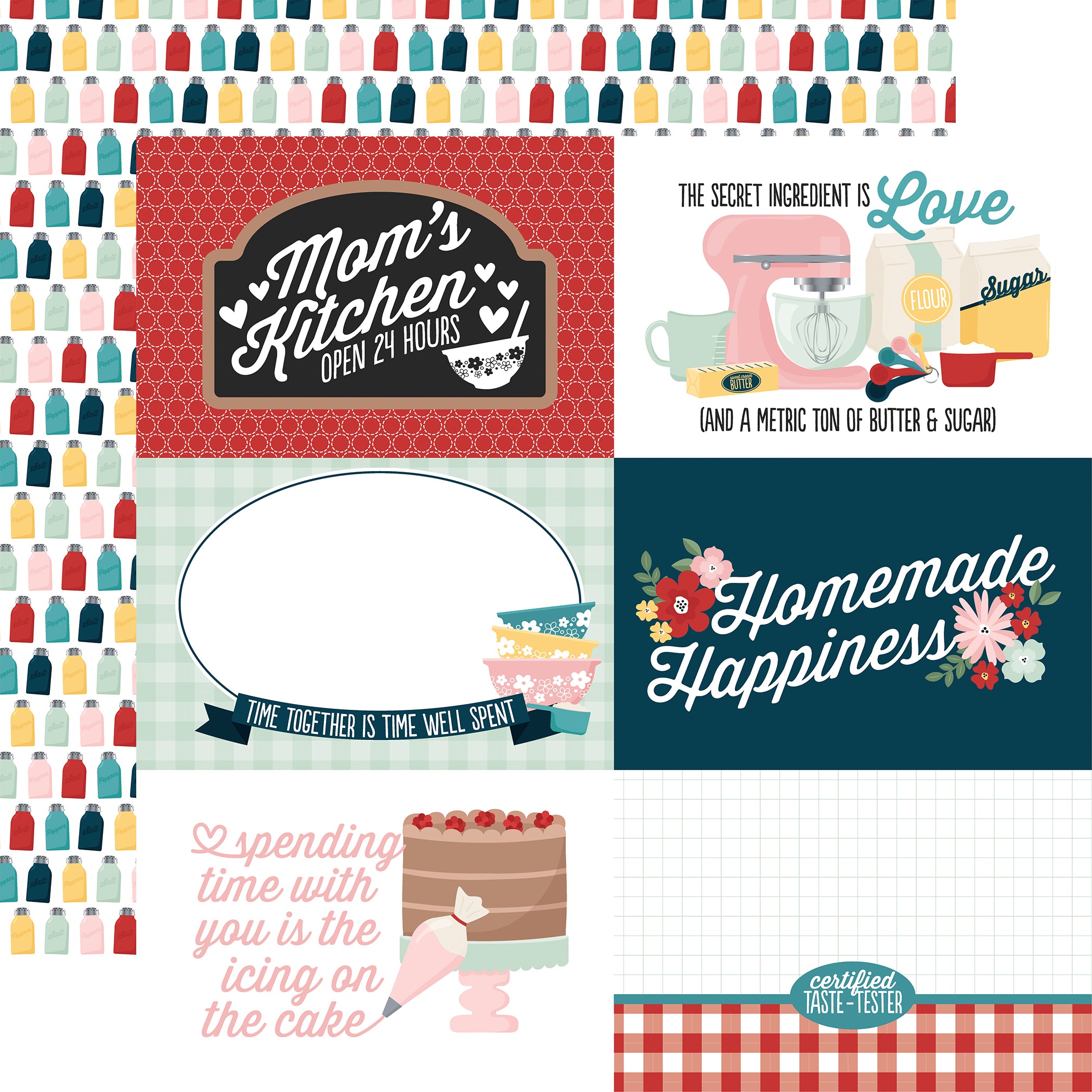 Mom's Kitchen Collection 12 x 12 Double-Sided Scrapbook Collection Kit by Echo Park Paper - 13 Pieces