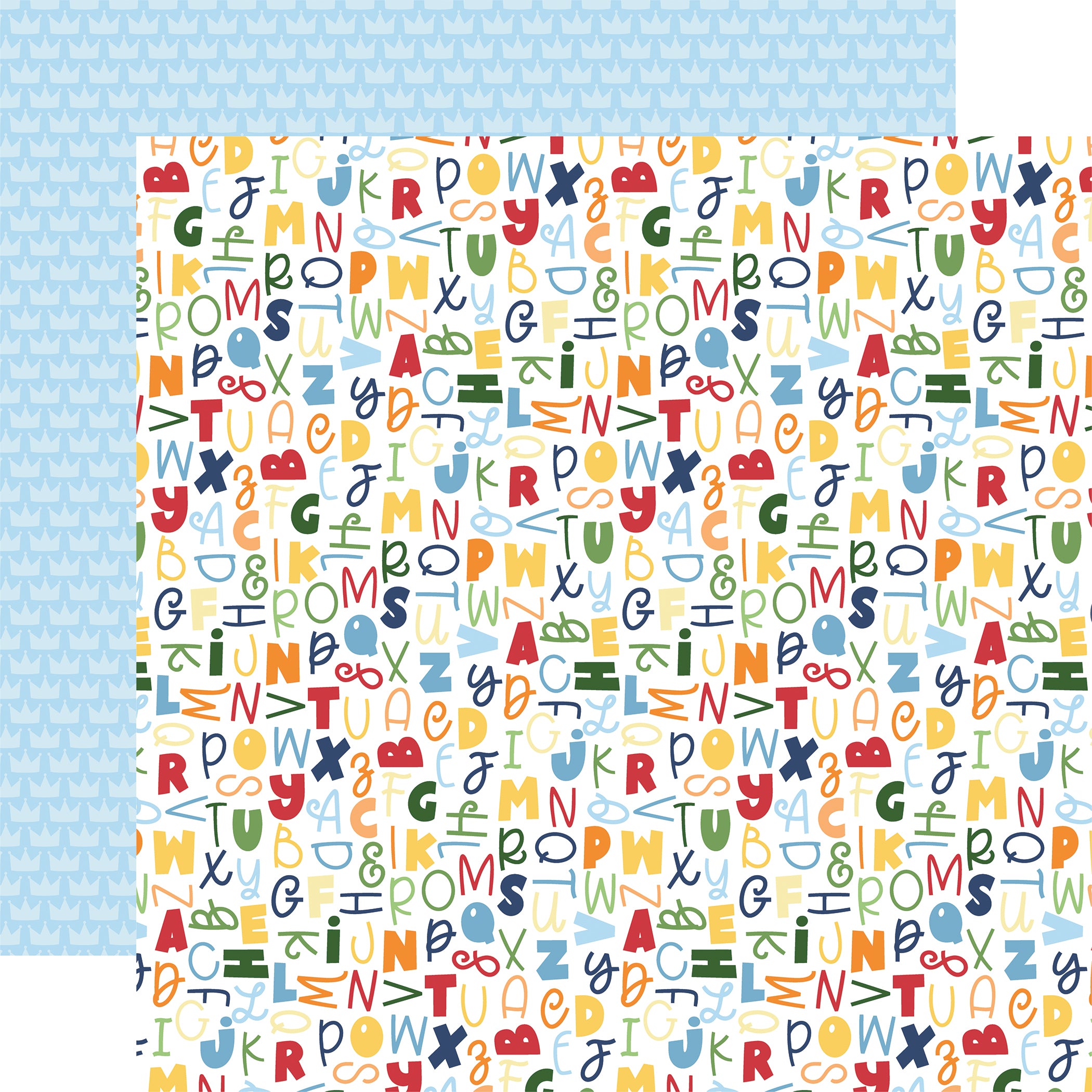 My Little Boy Collection Learning Letters 12 x 12 Double-Sided Scrapbook Paper by Echo Park Paper