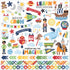 My Little Boy Collection 12 x 12 Scrapbook Sticker Sheet by Echo Park Paper