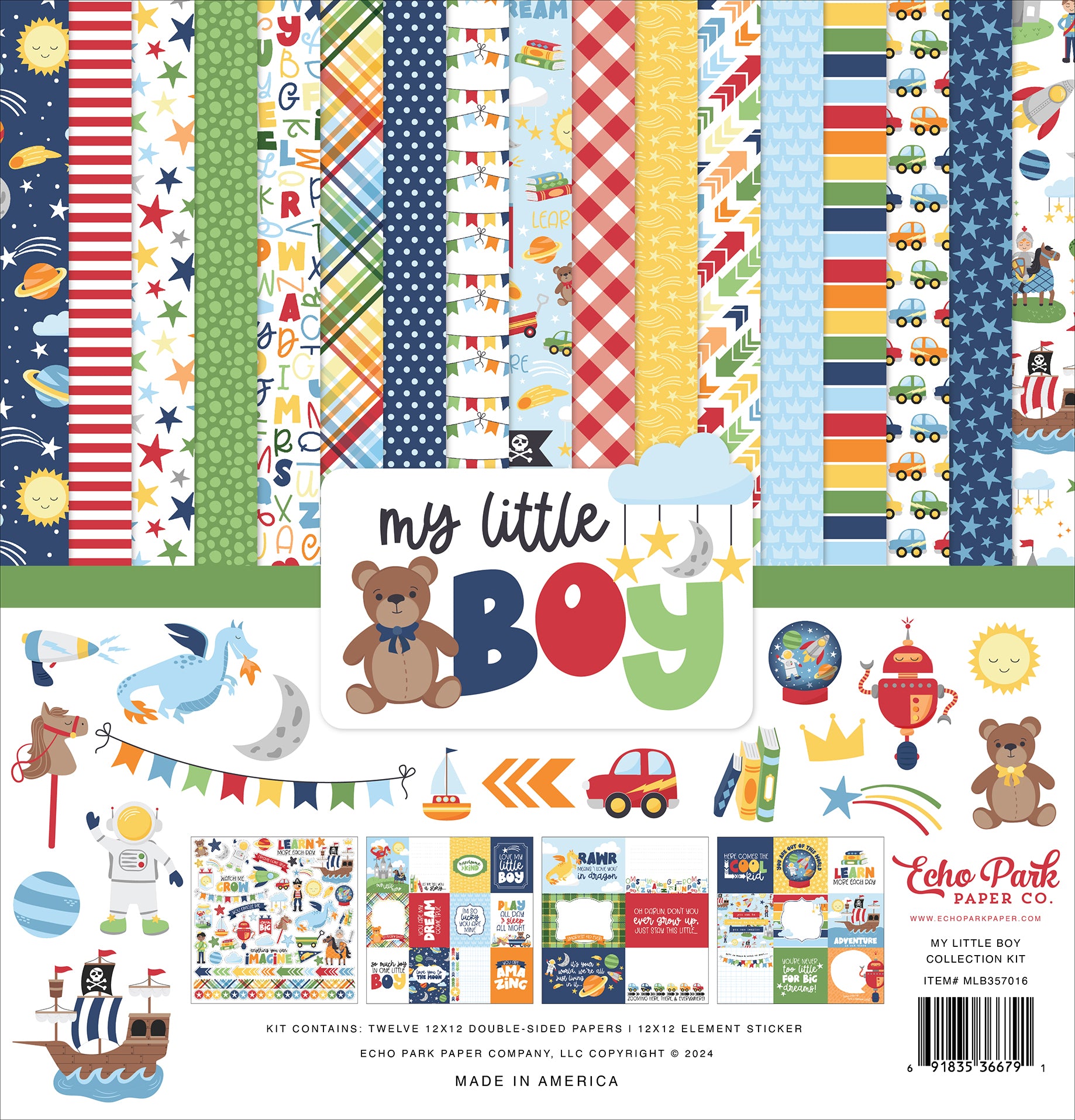 My Little Boy Collection 12 x 12 Scrapbook Collection Kit by Echo Park Paper