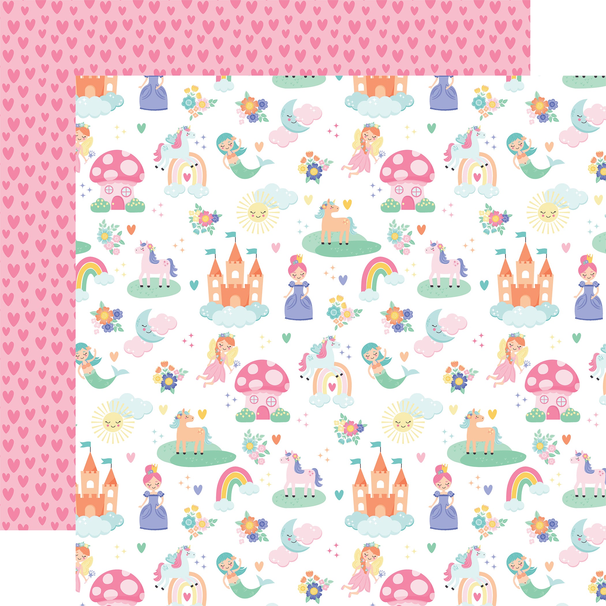 My Little Girl Collection Imagine Fairy Tales 12 x 12 Double-Sided Scrapbook Paper by Echo Park Paper