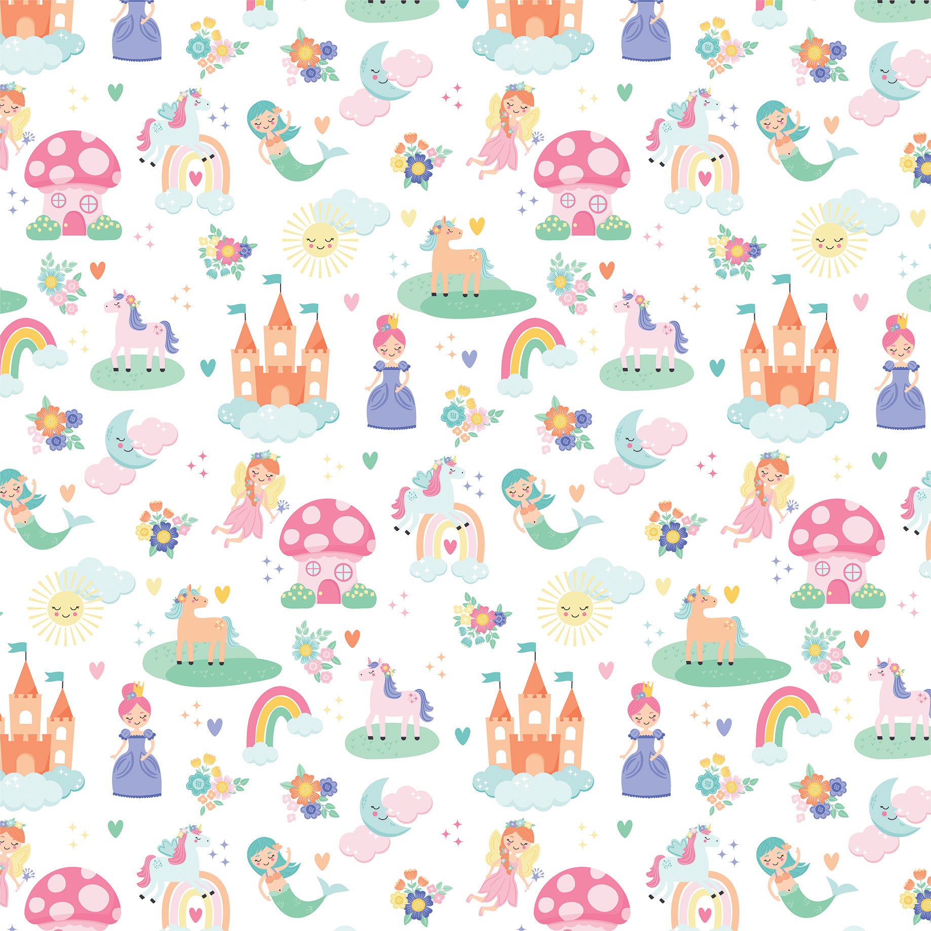 My Little Girl Collection Imagine Fairy Tales 12 x 12 Double-Sided Scrapbook Paper by Echo Park Paper