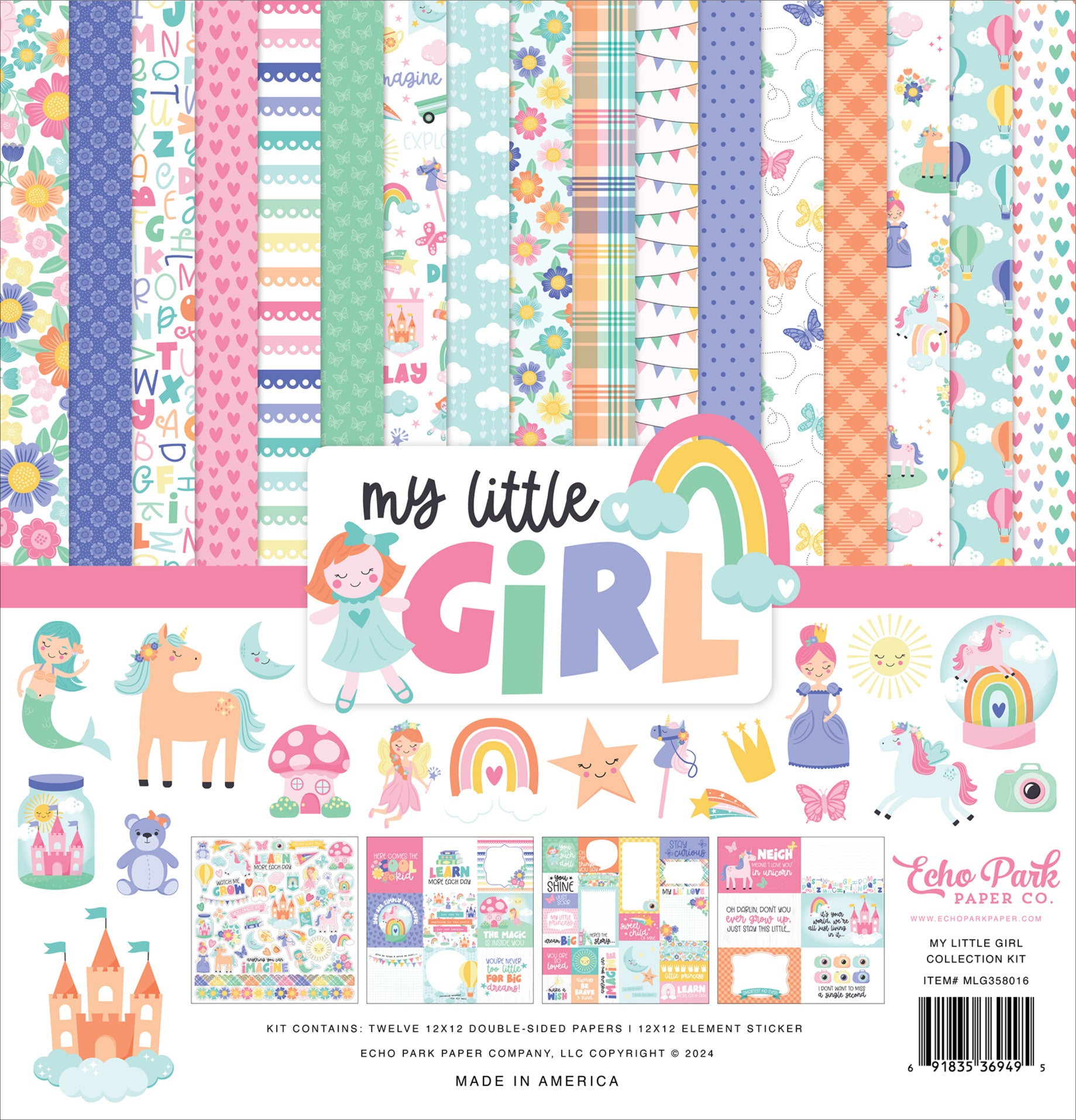 My Little Girl Collection 12 x 12 Scrapbook Collection Kit by Echo Park Paper