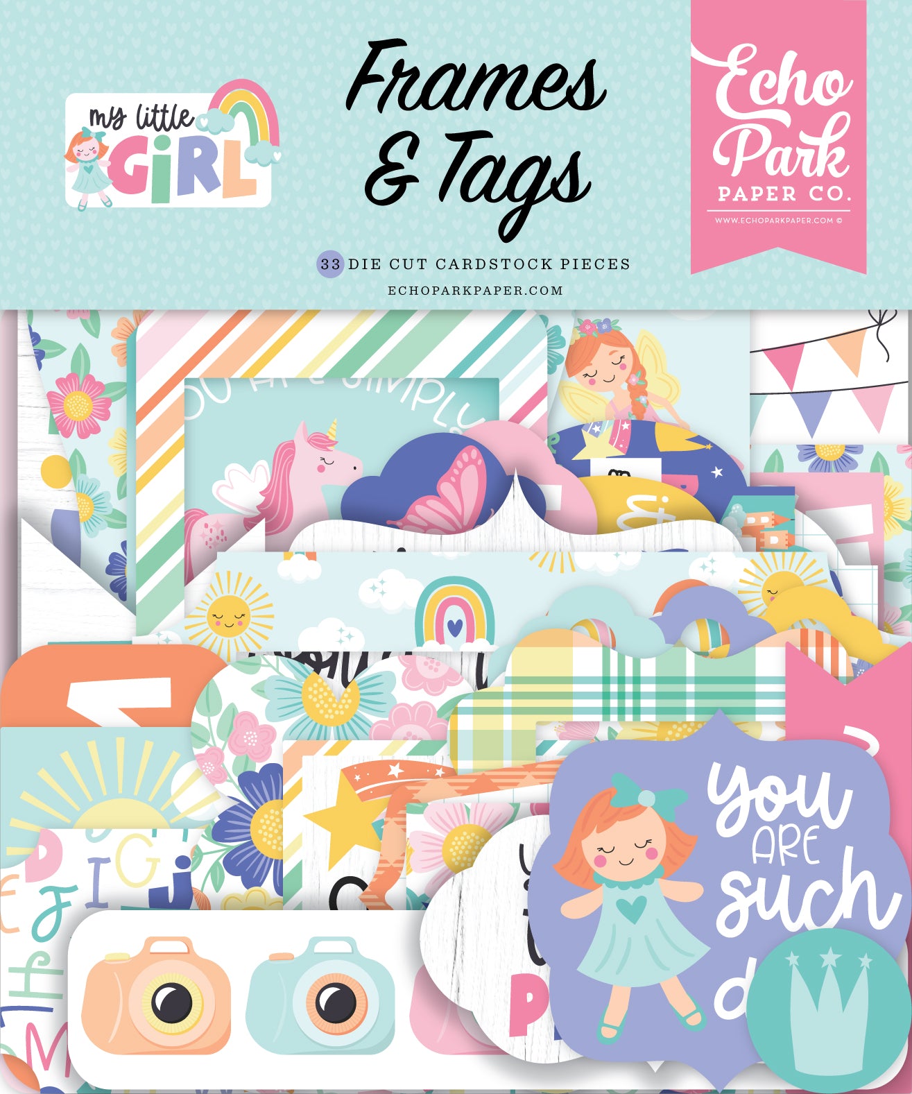 My Little Girl Collection Scrapbook Frames & Tags by Echo Park Paper