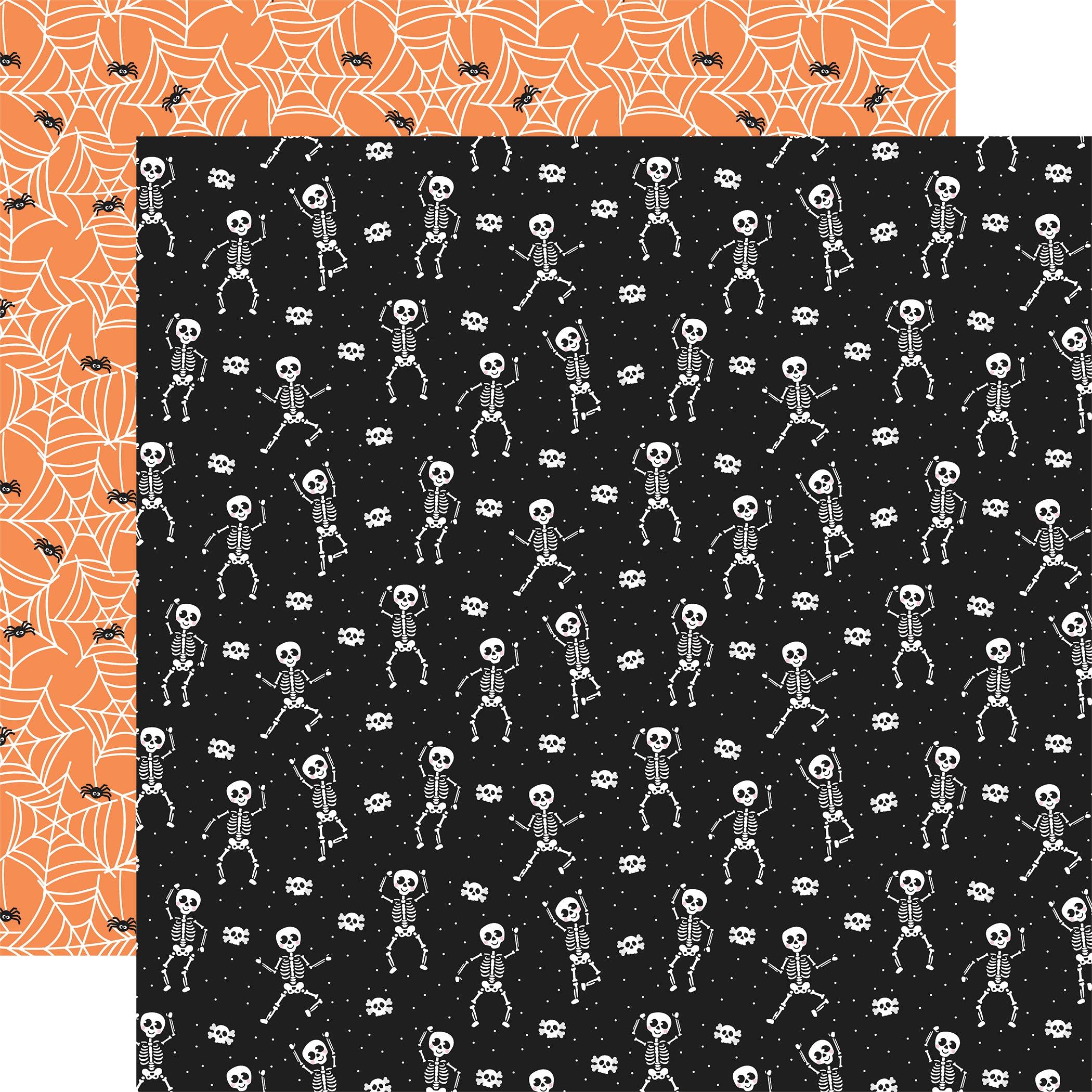 Monster Mash Collection Spooky Scary Skeletons 12 x 12 Double-Sided Scrapbook Paper by Echo Park Paper