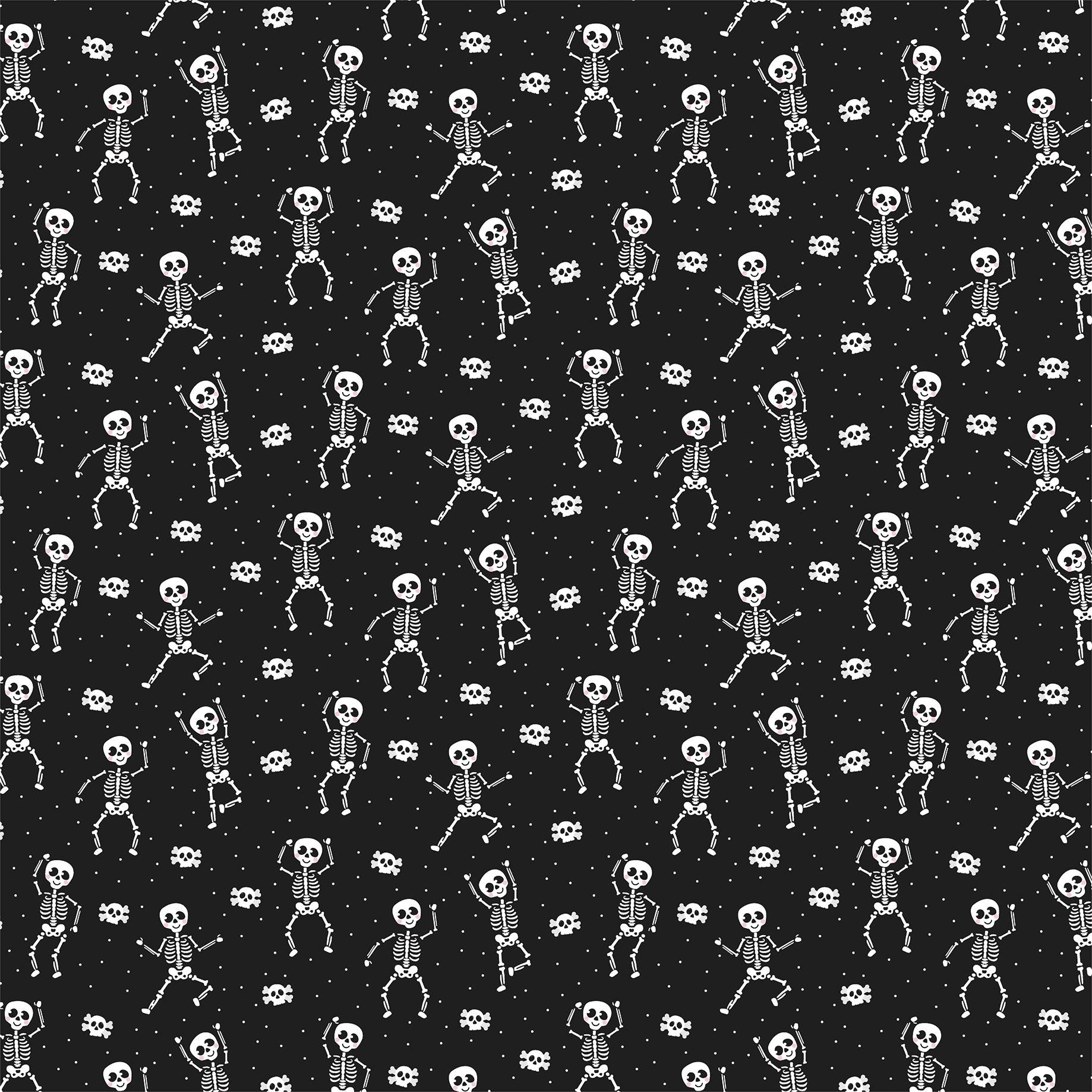 Monster Mash Collection Spooky Scary Skeletons 12 x 12 Double-Sided Scrapbook Paper by Echo Park Paper