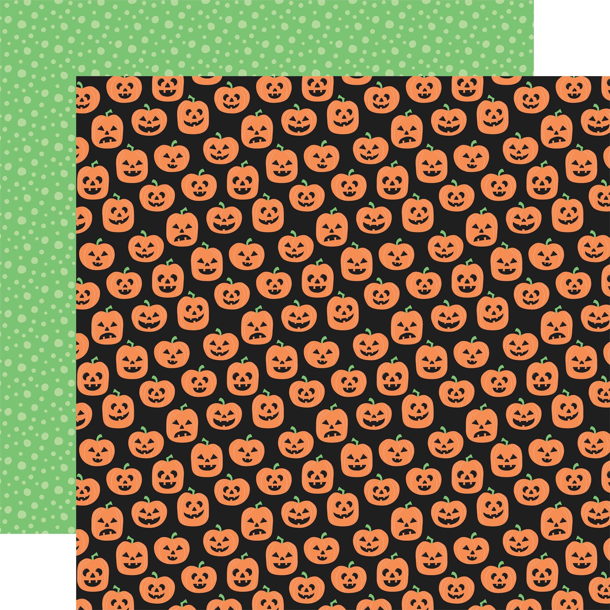 Monster Mash Collection Faces Of Halloween 12 x 12 Double-Sided Scrapbook Paper by Echo Park Paper - Scrapbook Supply Companies