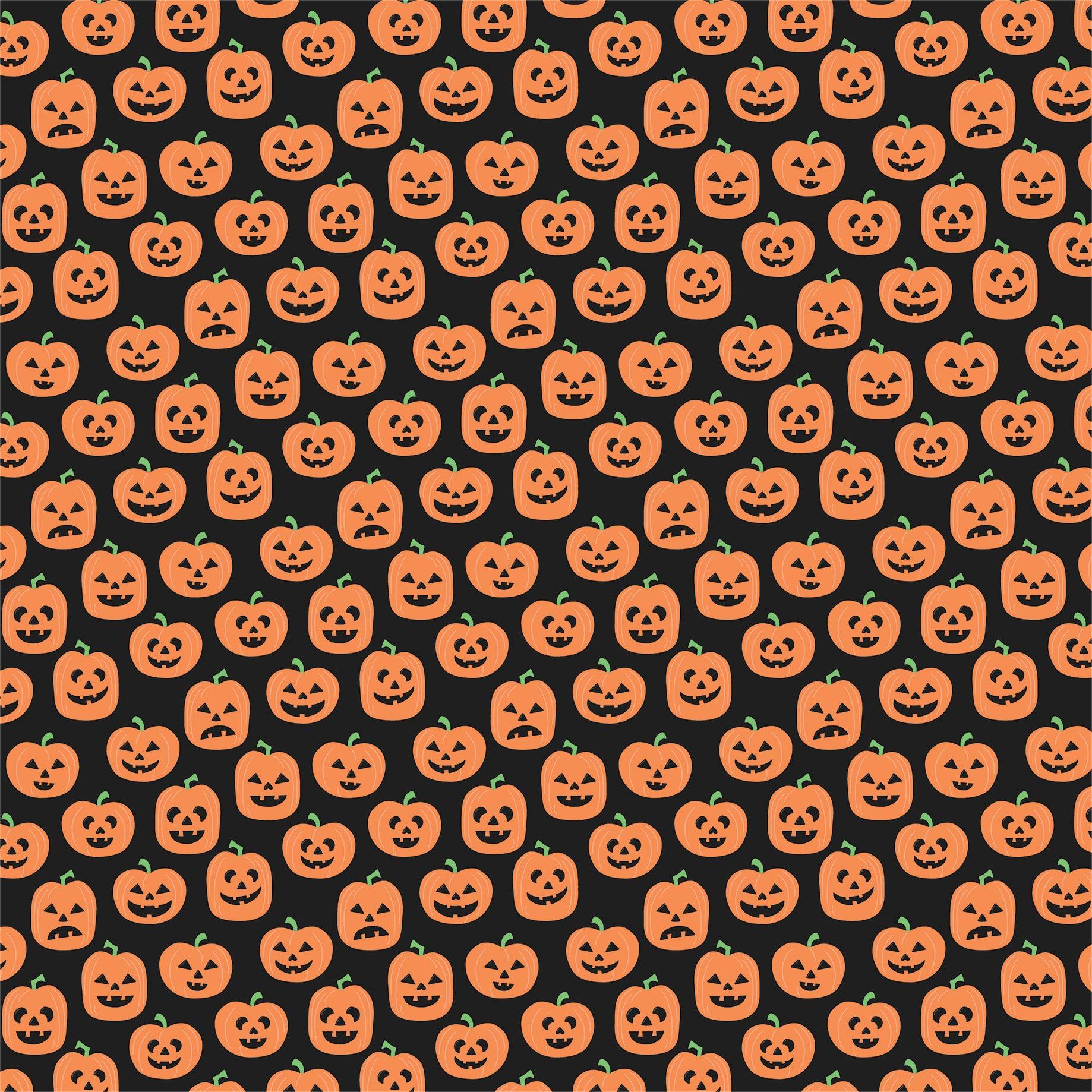 Monster Mash Collection Faces Of Halloween 12 x 12 Double-Sided Scrapbook Paper by Echo Park Paper - Scrapbook Supply Companies