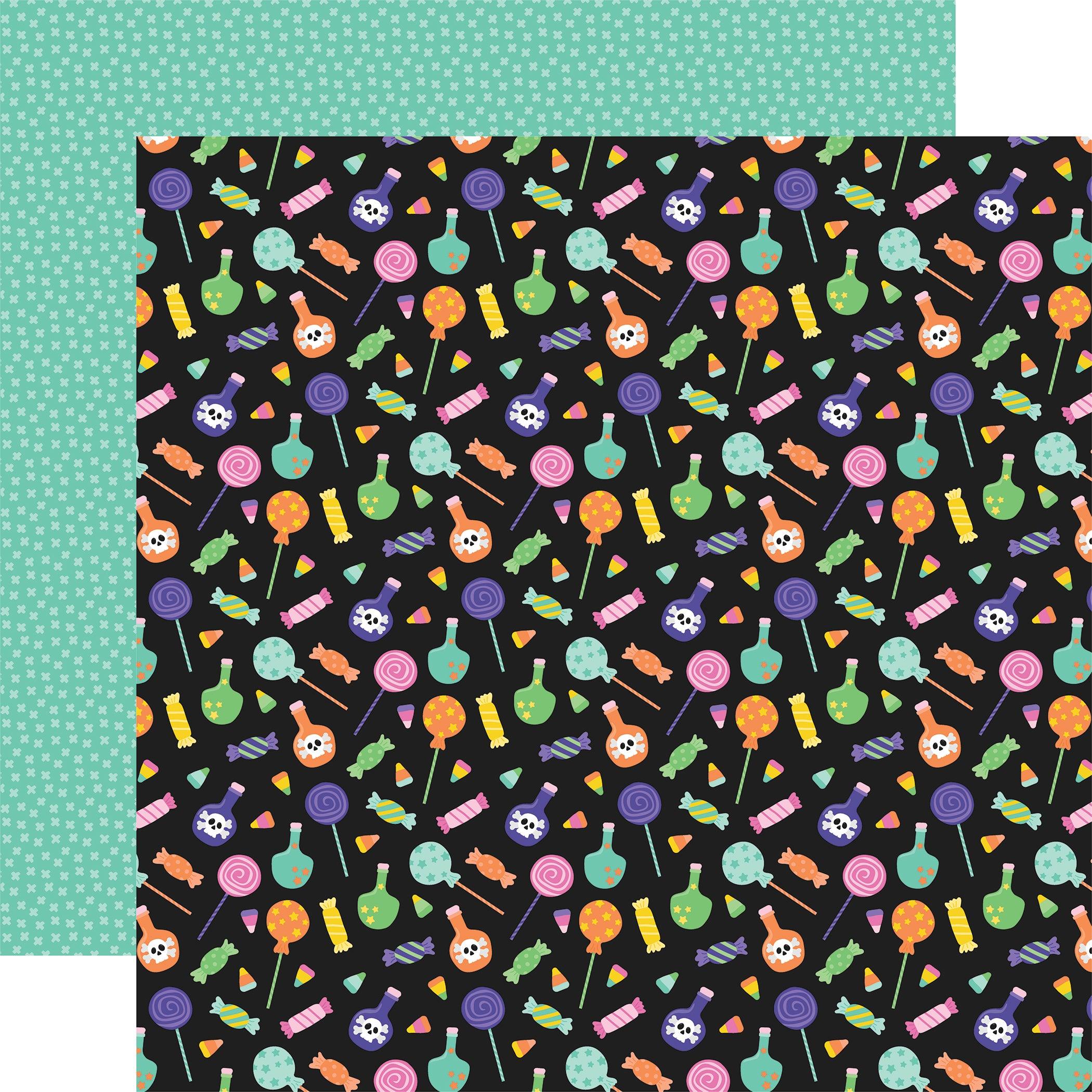 Monster Mash Collection Candy Haul 12 x 12 Double-Sided Scrapbook Paper by Echo Park Paper
